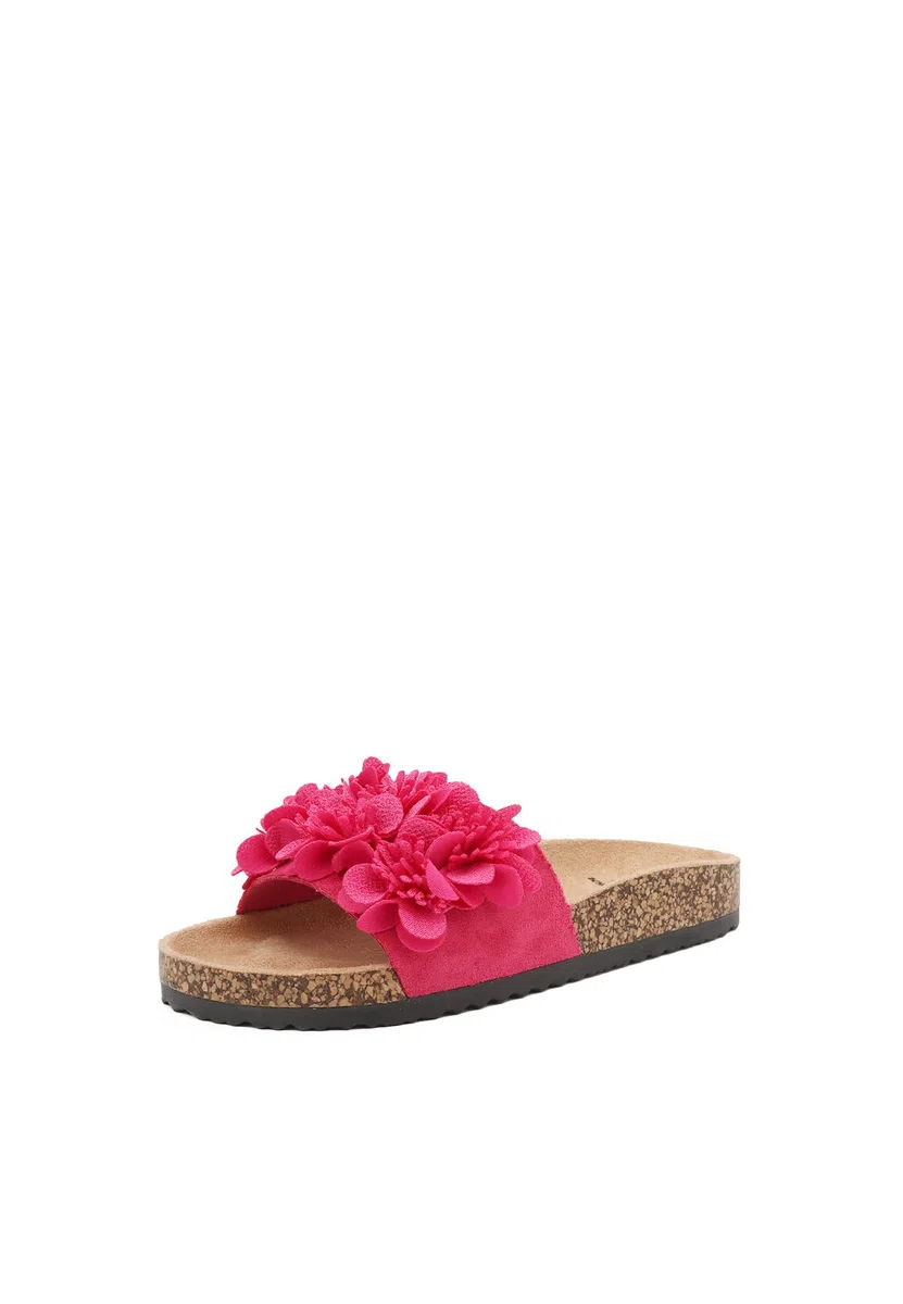 QUEEN HELENA Ciabatte a Fascia con Fiori Estive Donna R242