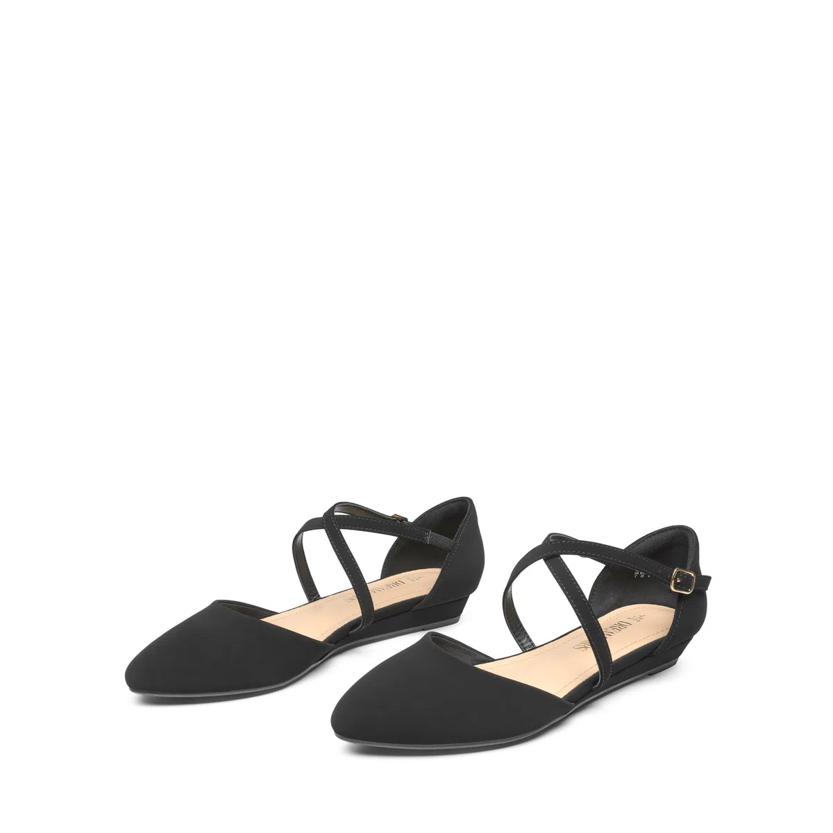 DREAM PAIRS Ballerine con Punta Scarpe Basse con Tacco Basso e Cinturino alla Caviglia da Donna Scarpe Slip-On Eleganti per Lavoro Ufficio
