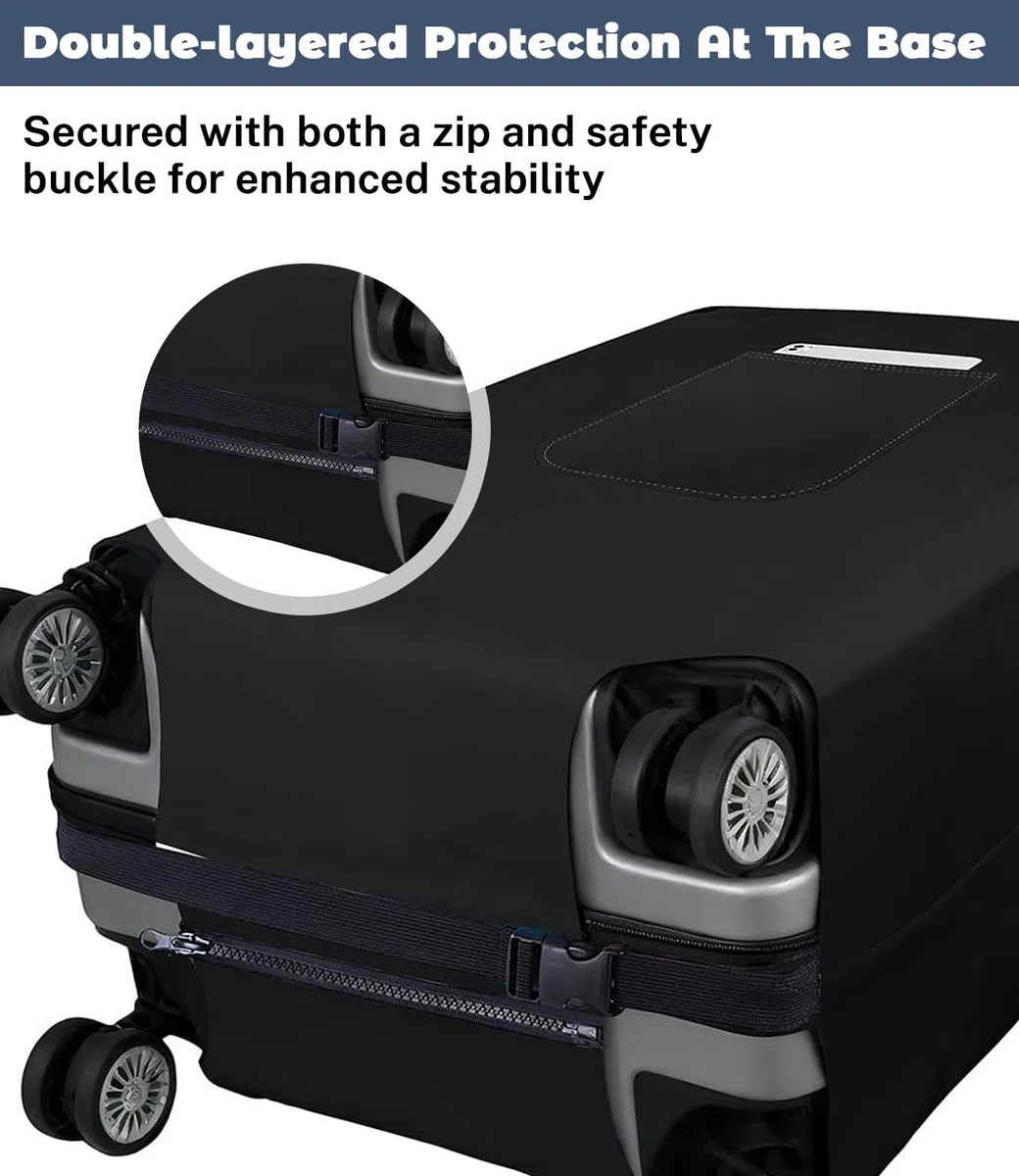 Morbuy Copri Valigia Grande per 29-32 Pollici, Elastica Nero Suitcase Cover con Ampia Tasca, XL Copri Trolley Protector con Cerniera, Antipolvere, Lavabile, Antigraffio