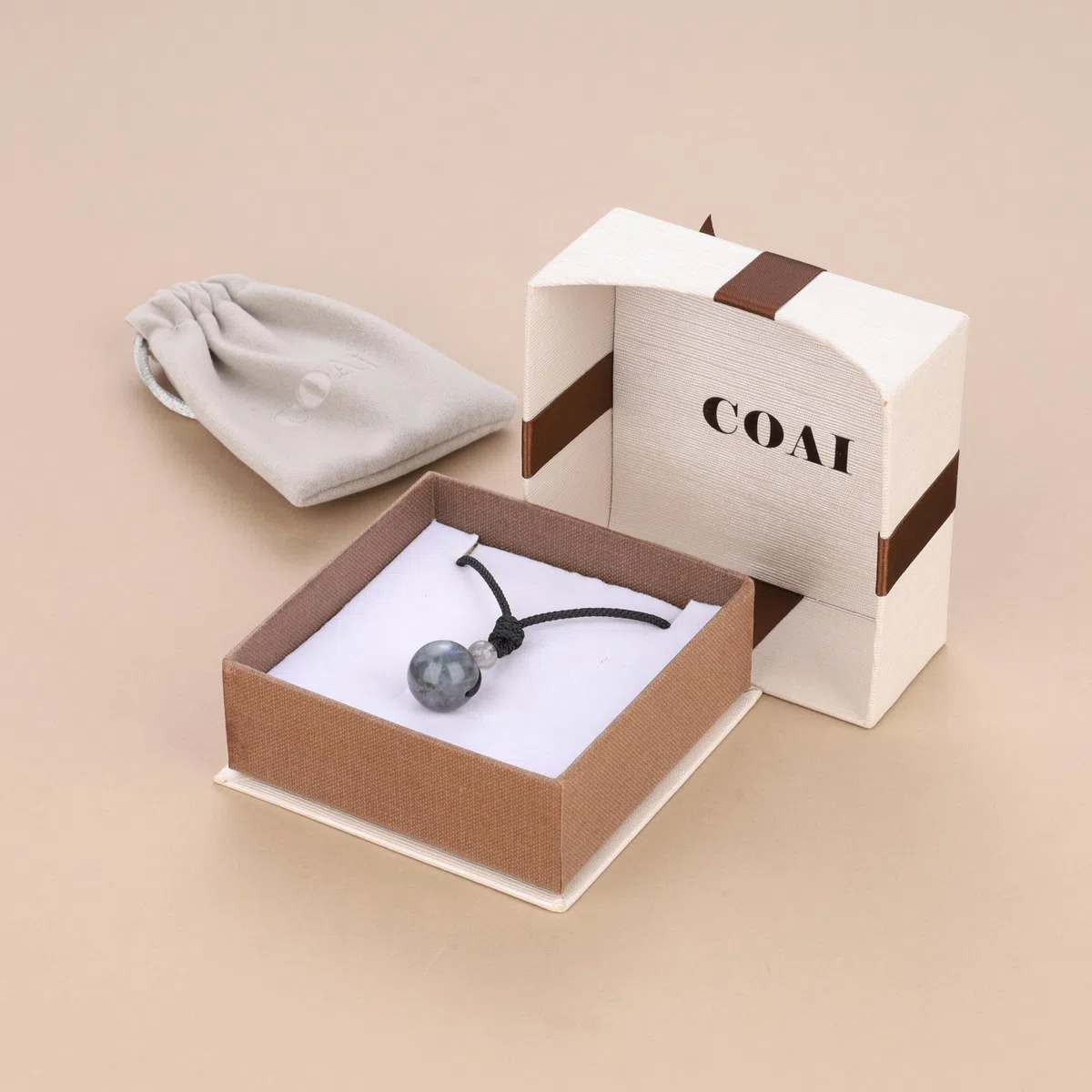 COAI Pendente Sfera Unisex in Pietre Naturali