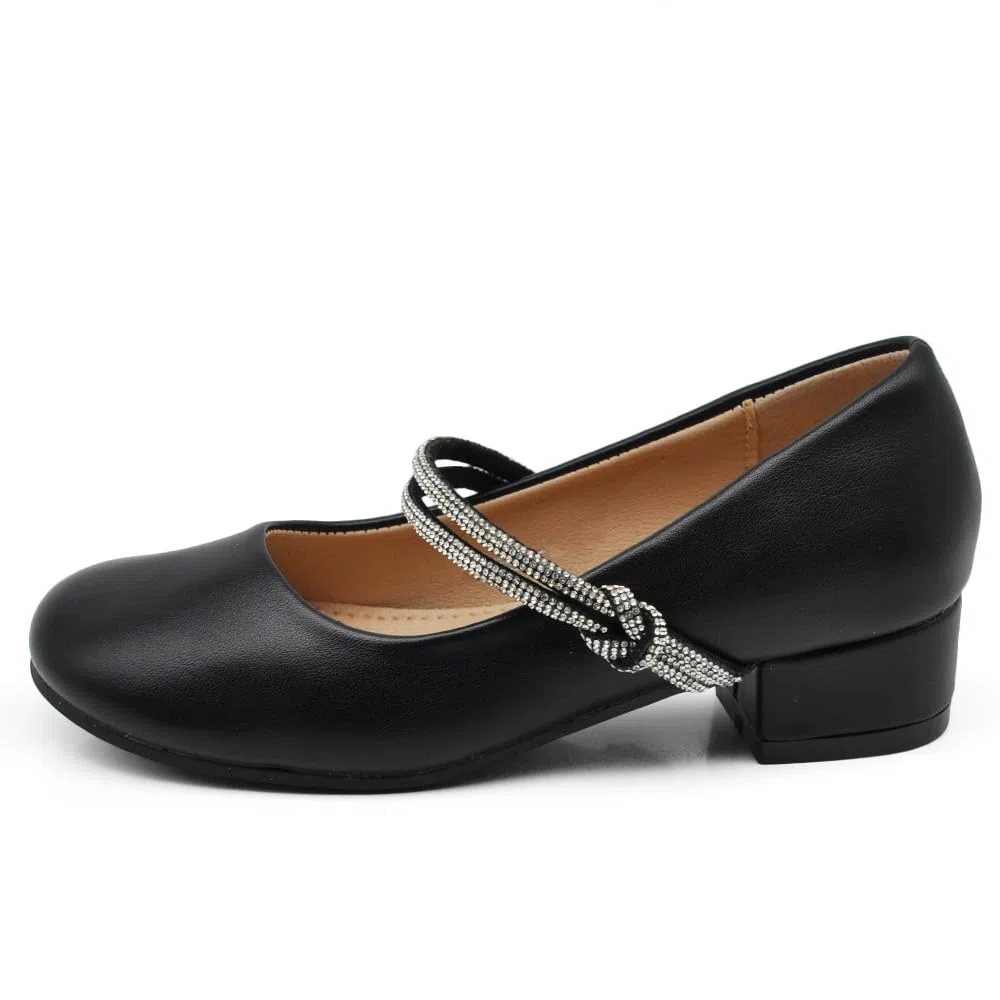 IF Scarpe Ballerine da Bambina Ragazza Lucido Fiori Cerimonia Gioiello W7049