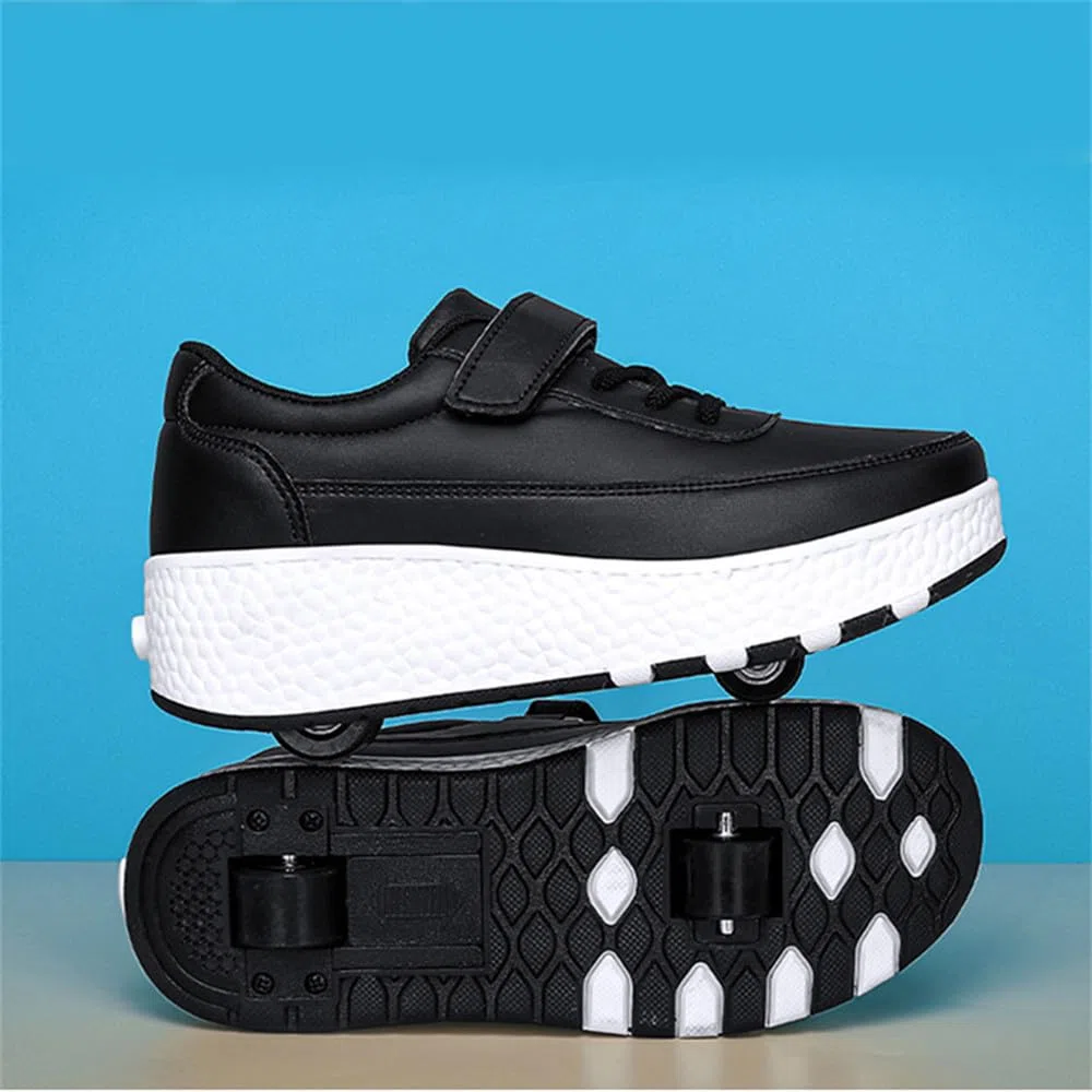 Mateju Scarpe con Rotelle Bambina Bambino Sportive Scarpe da Skateboard, Ragazzo Rotelle a Scomparsa Sneakers da Ginnastica da Pattini per Bambini Donna, Doppia Ruote 29-43 EU