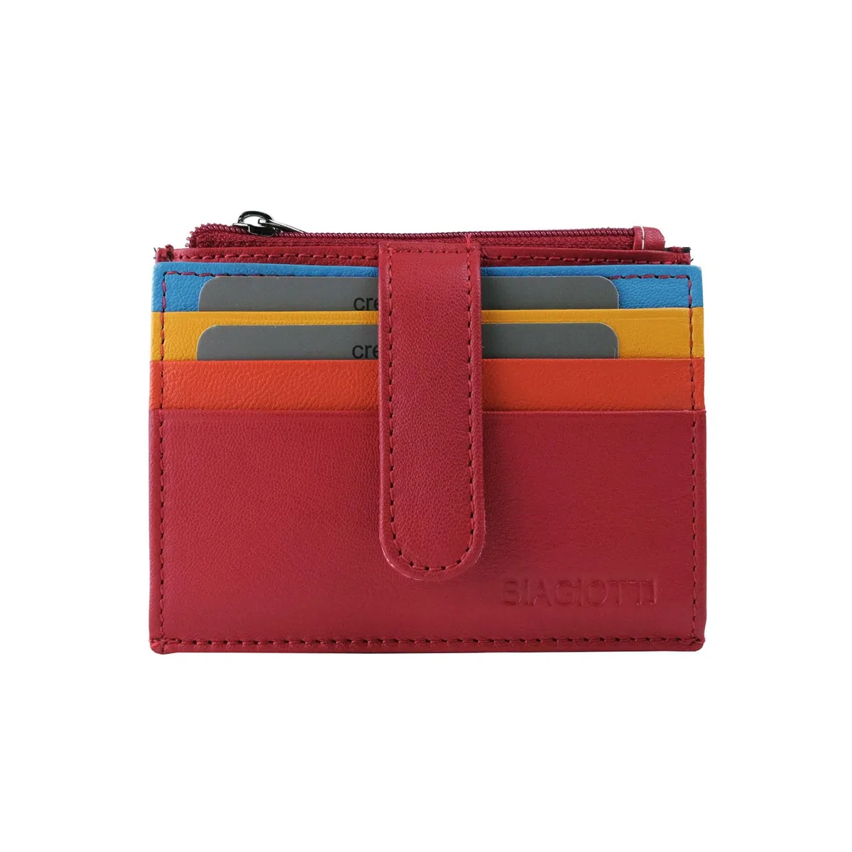 Laura Biagiotti BIAGIOTTI, Porta Carte di Credito in Vera Pelle, Unisex Uomo e Donna, Con Tasca e Scatola