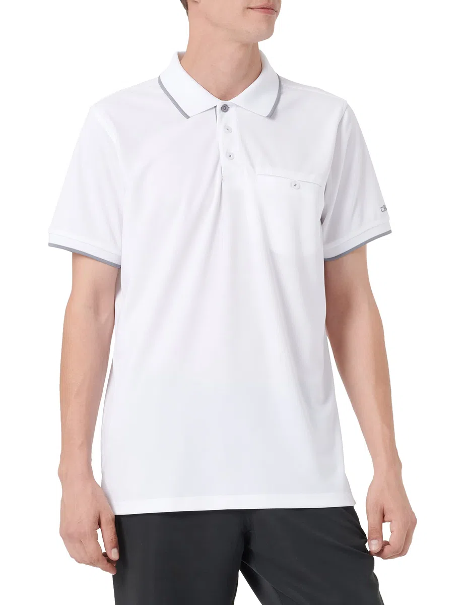 CMP - Polo da uomo, Bianco, 50