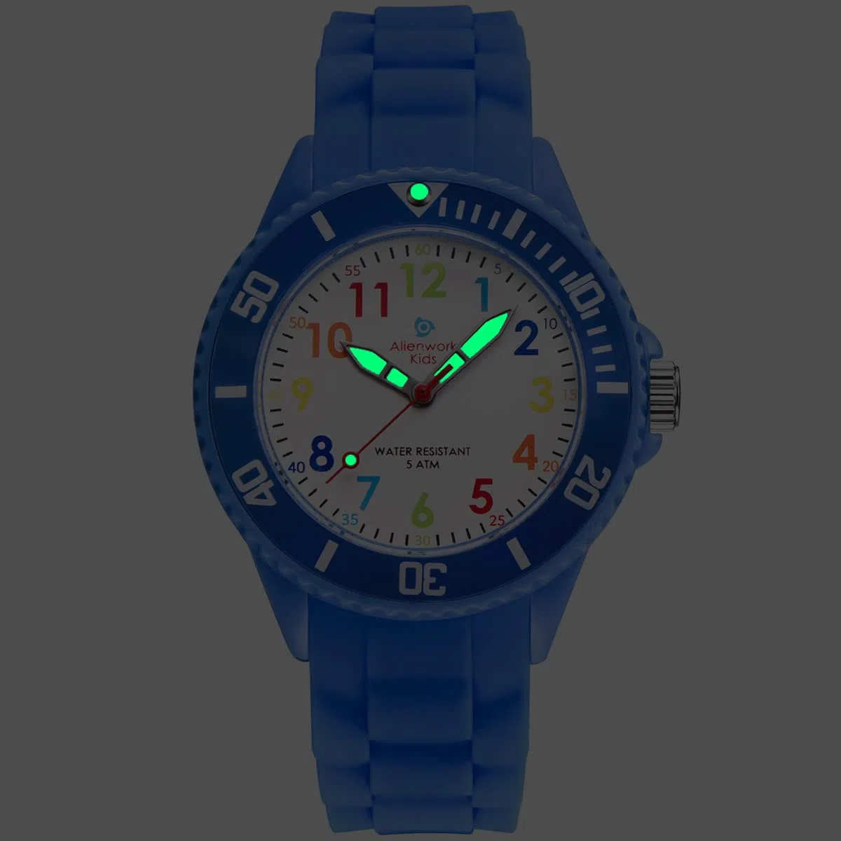 Alienwork Kids Orologio di Apprendimento Bambini Ragazzi Ragazze Tempo di Apprendimento Impermeabile 5 ATM