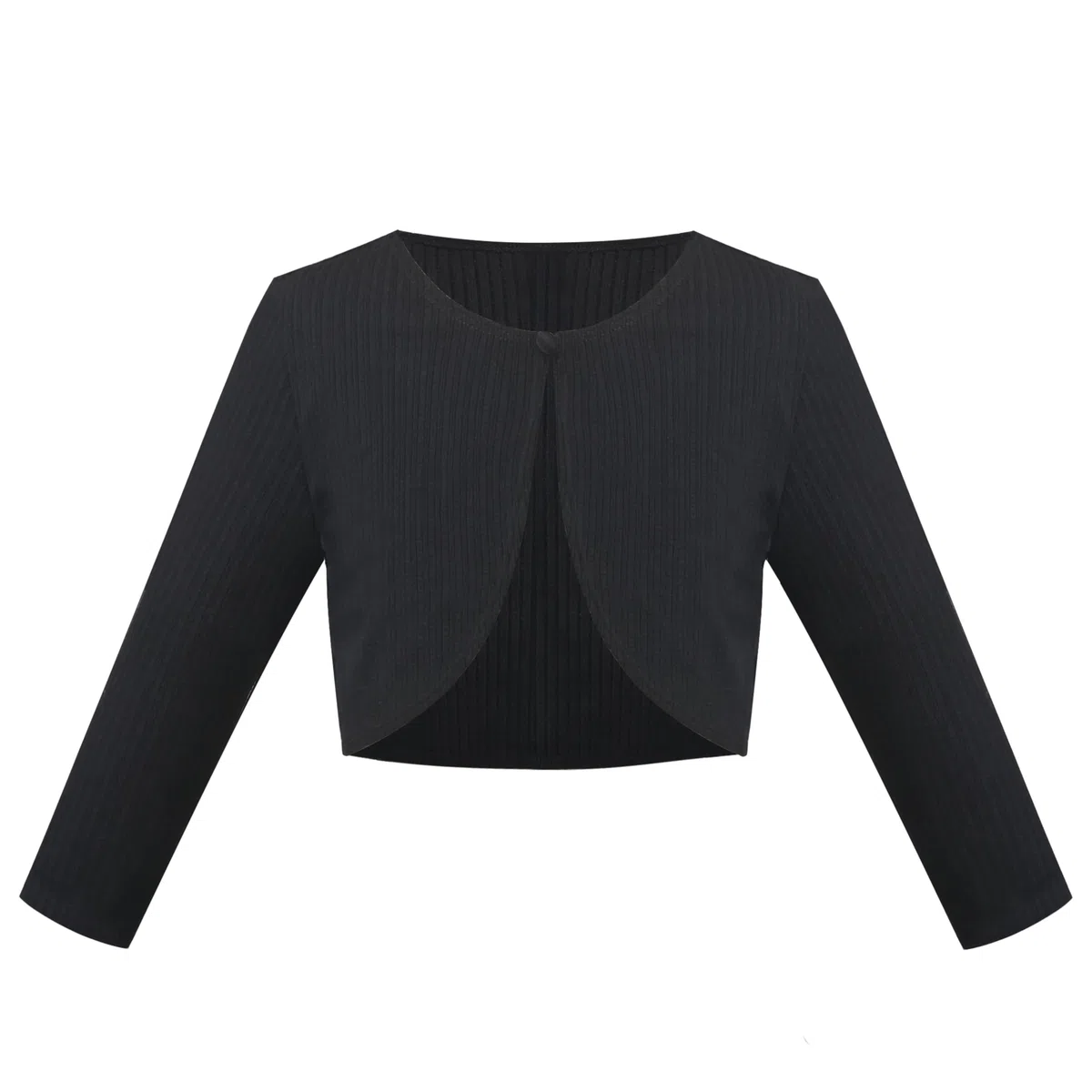 Sunny Fashion Ragazze Bolero Alzata di Spalle ritagliato Cardigan Manica Lunga Pulsante Lavorare a Maglia Maglione 4-8 Anni