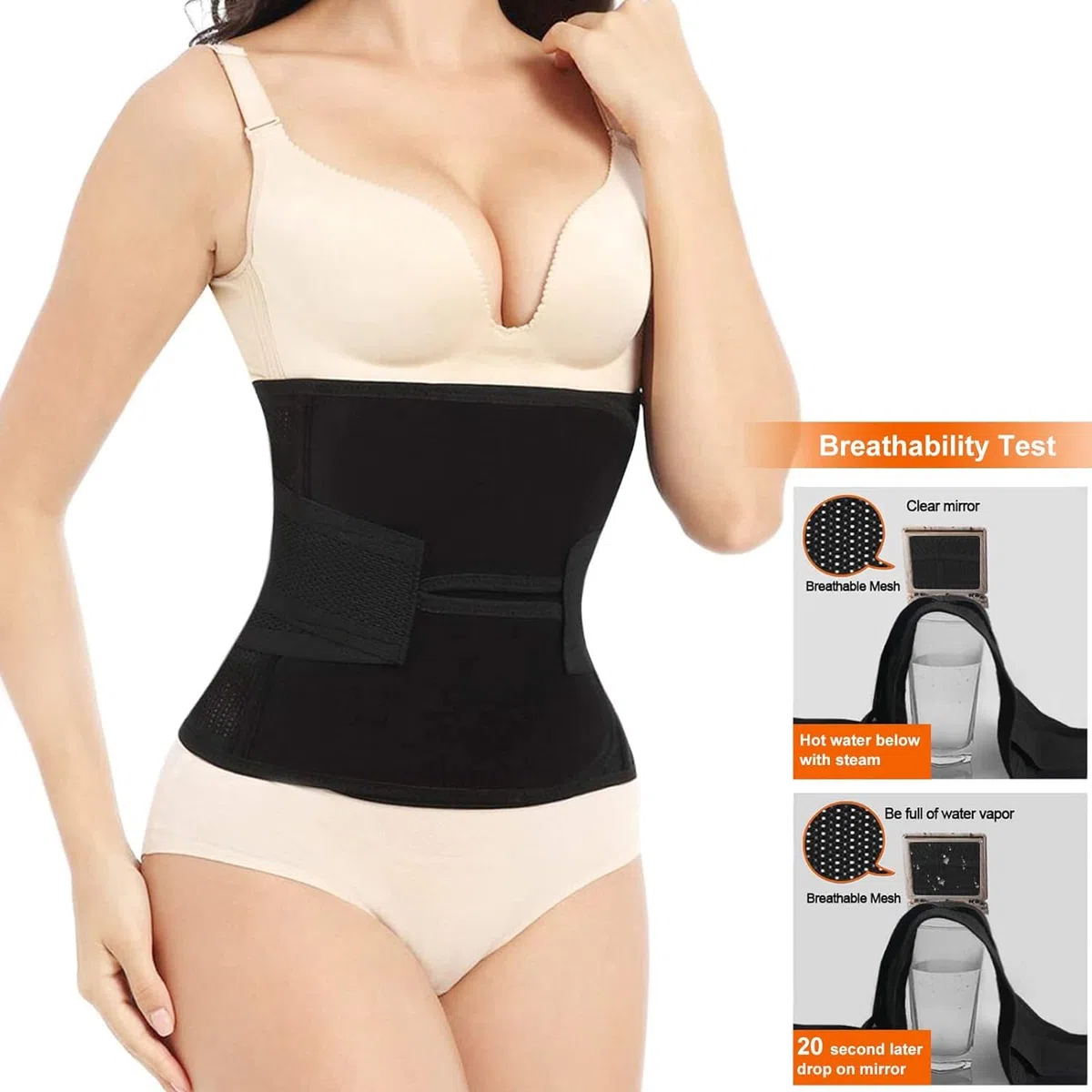 Fascia per pancia postpartum,Raccoglitore addominale Sezione C,Legante addominale Post Chirurgia Cintura,Tummy Tuck Compressione Wrap Waist Trainer Nero