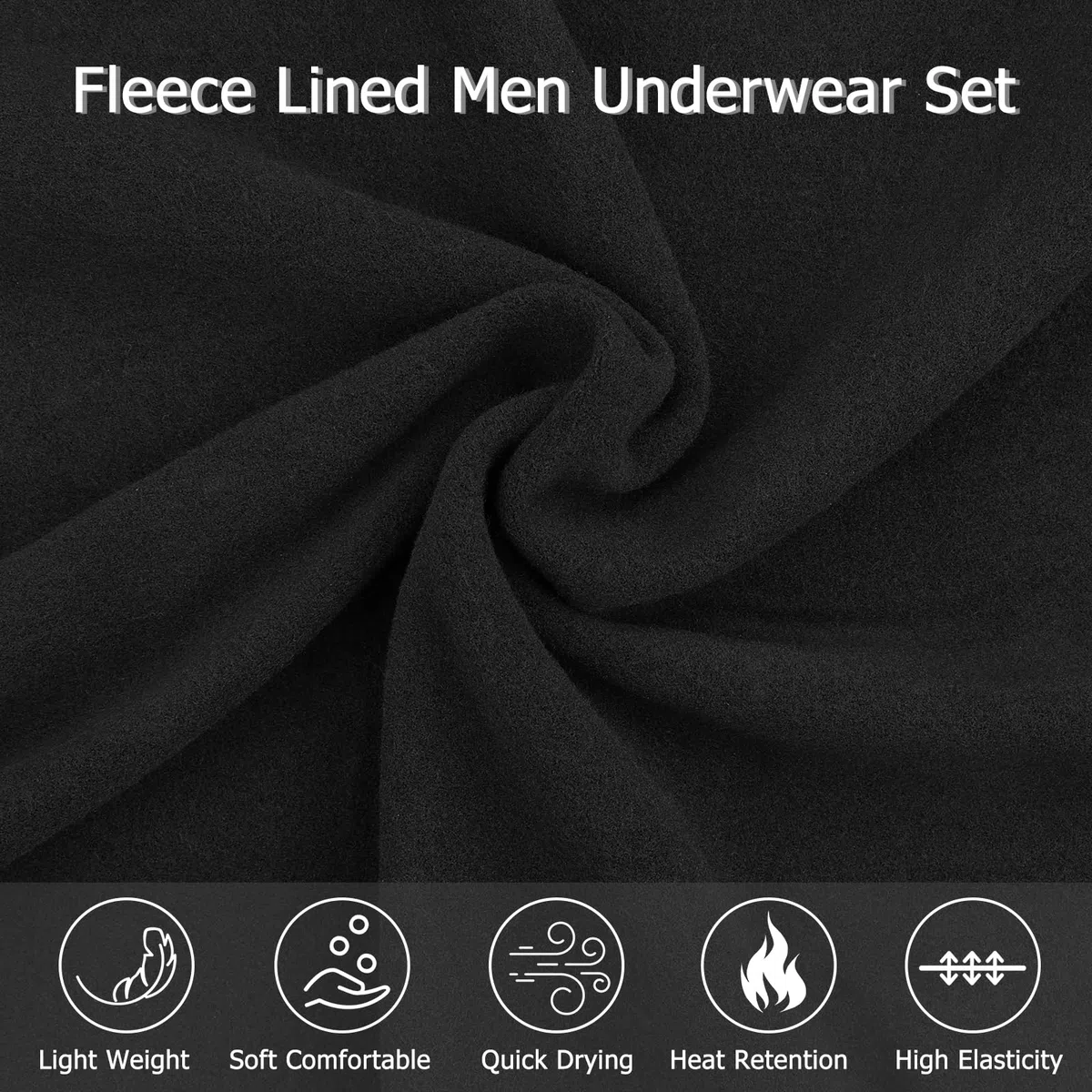 Set di Intimo Termico Uomo Invernale Biancheria Termica Pantaloni Traspirante Asciugatura Rapida per Sportiva Sci Allenamento Corsa Ciclismo Trekking