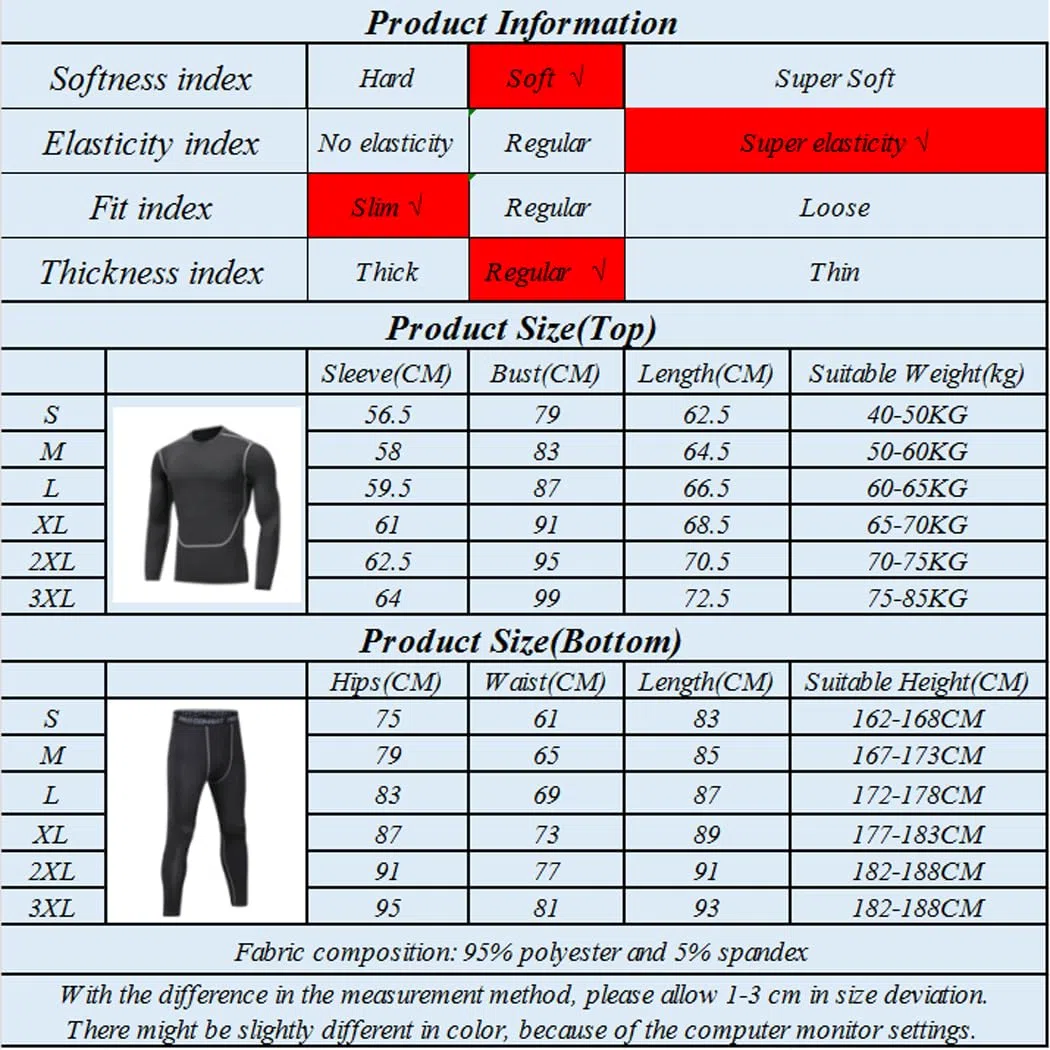 Intimo Termico Uomo Set di Maglietta e Pantaloni a Compressione, Biancheria Intima Funzionale Termica Uomo per Sci Palestra Ciclismo Calcio Corsa
