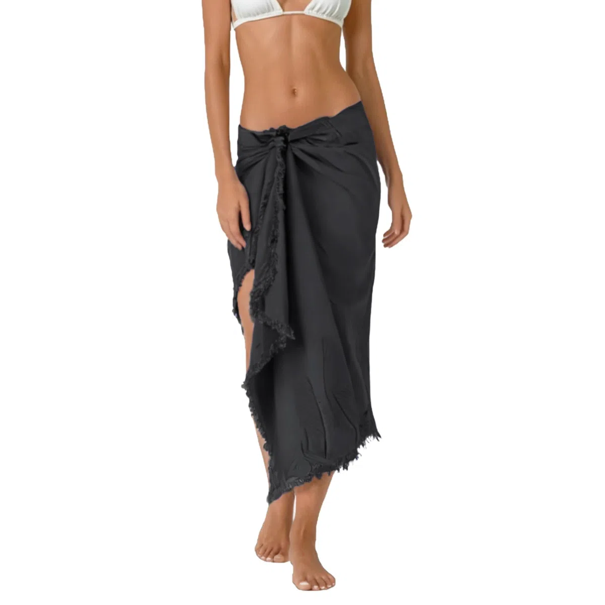 Pareo Donna Mare Lungo 100% Bamboo Made in Italy - Pareo Copricostume da Spiaggia Leggero e Traspirante con Fermapareo in Legno
