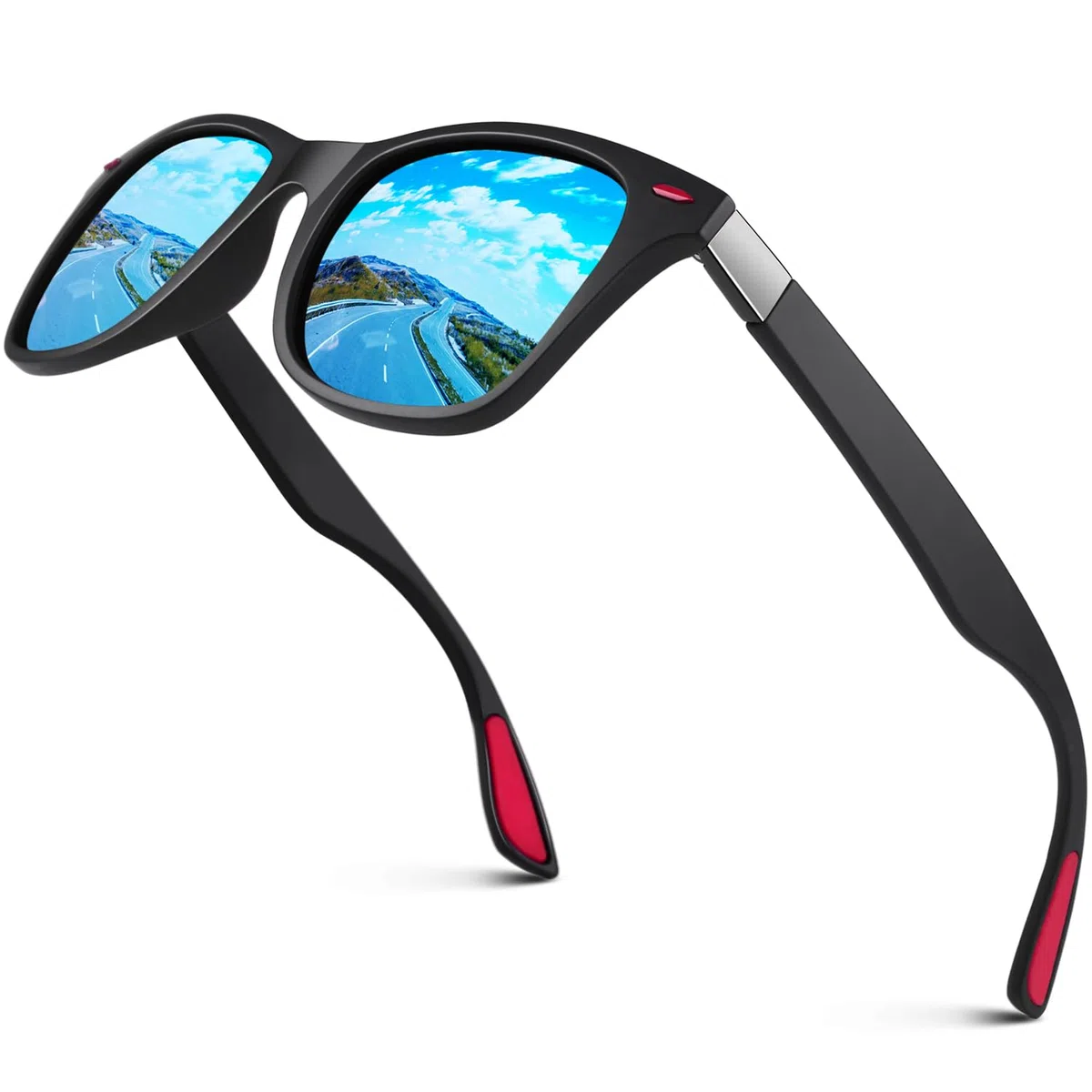 GQUEEN Occhiali da Sole da Uomo Donna Polarizzati Classici TR90 Leggeri 100% Protezione UV400 per Guidare la Pesca MO90