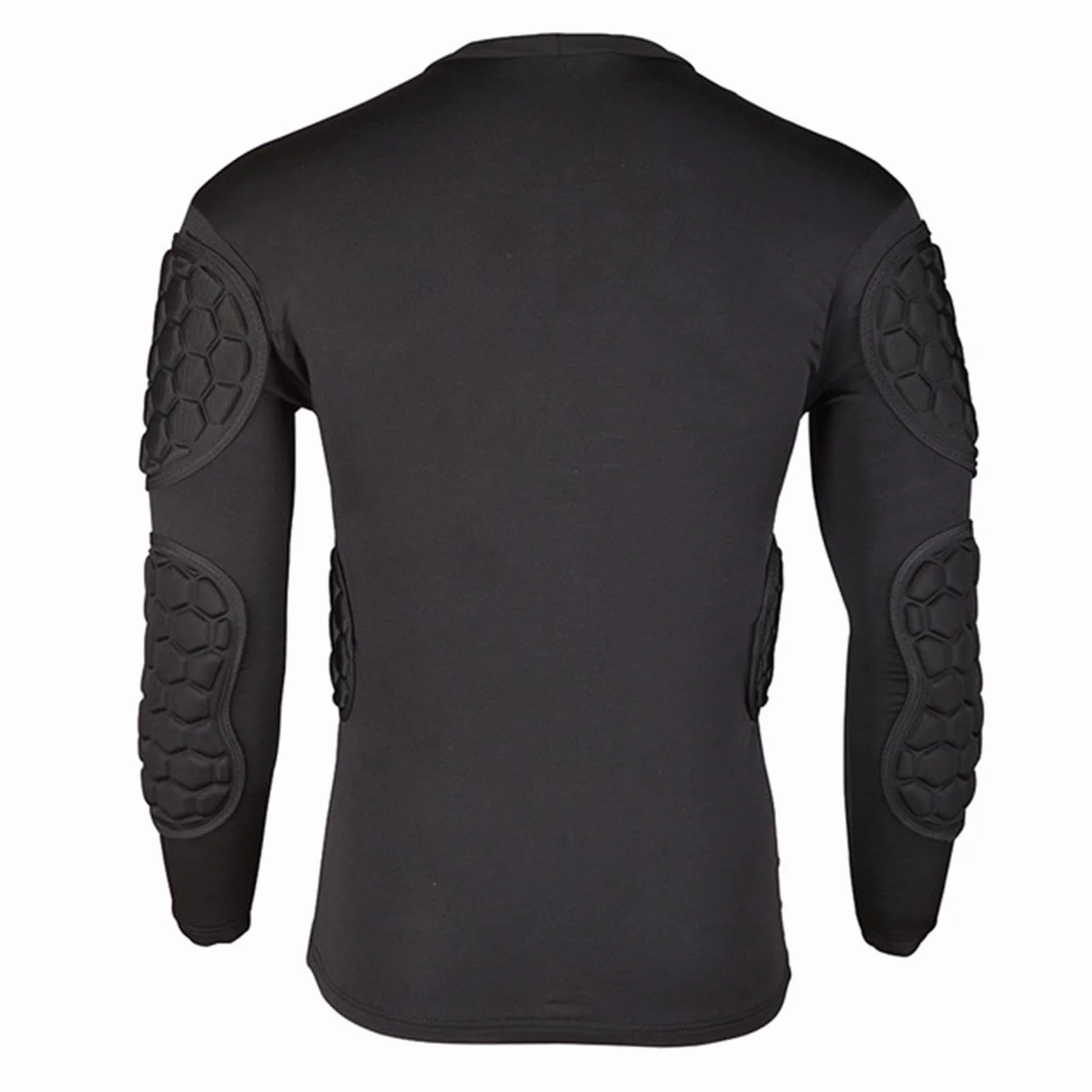 Maglia Imbottita A Compressione da Calcio, Bambini Ragazzi Camicia Imbottita A Compressione, Manica Lunga Maglia da Portiere, Camicie Imbottite Paintball per Calcio Basket Paintball
