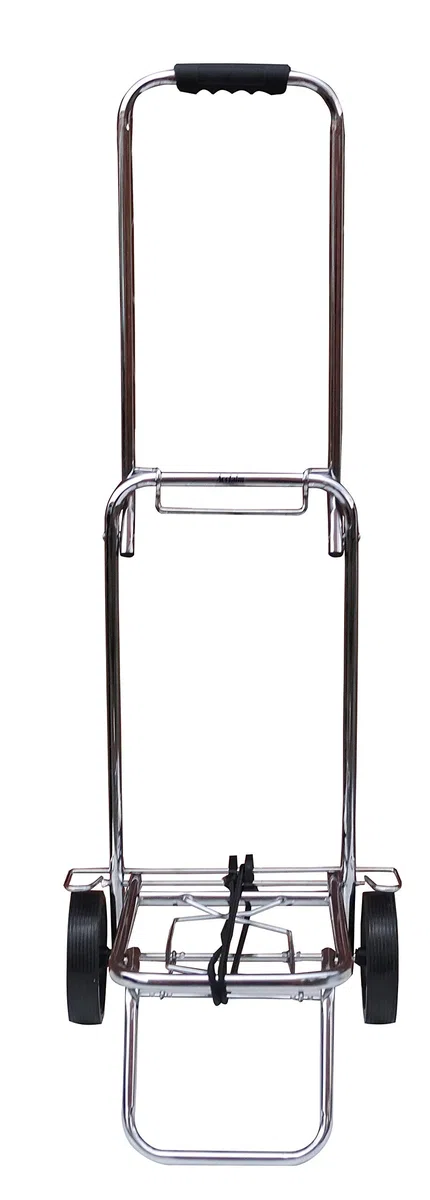 Acclaim Chrome Pieghevole Pieghevole Ciotole in Metallo Borsa Bagagli Carrello Carrello Carrello Maniglia Pieghevole Altezza 39"