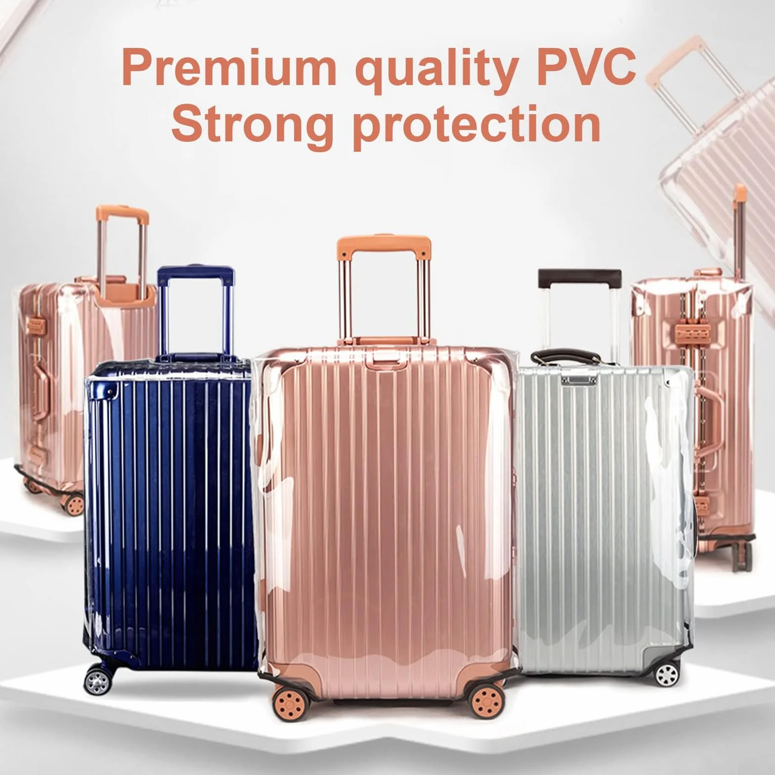 Copri Valigia Grande, Coprivaligia Impermeabile 30 Pollici, Copri Valigia Trolley Cabina in PVC, Proteggi Valigia da Stiva XL, Luggage Cover Transparent, Copertura Protettiva per Bagagli