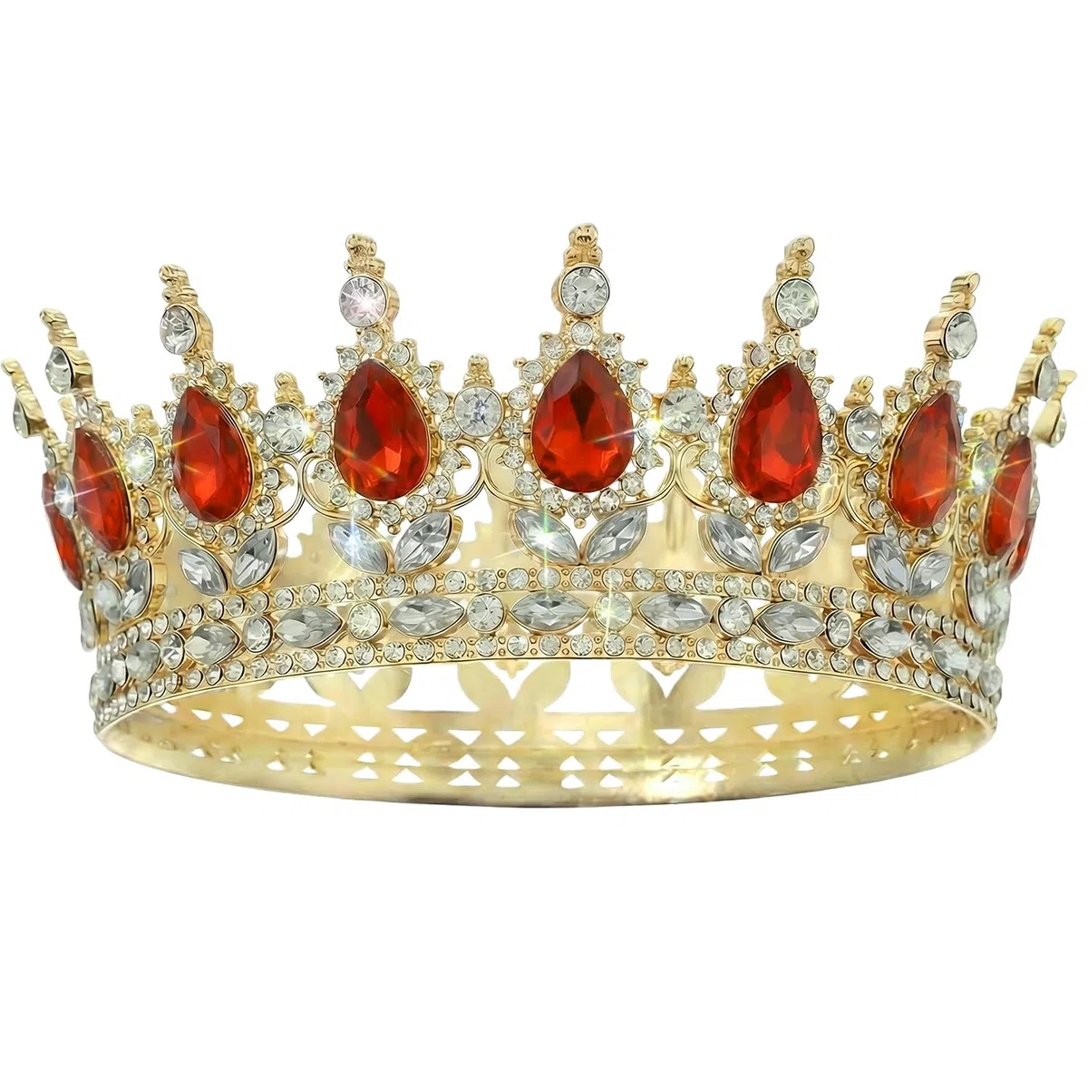 Corona per fascia, corona da regina con strass e cristalli, decorazione per copricapo da donna, matrimonio, ballo di fine anno, festa di compleanno