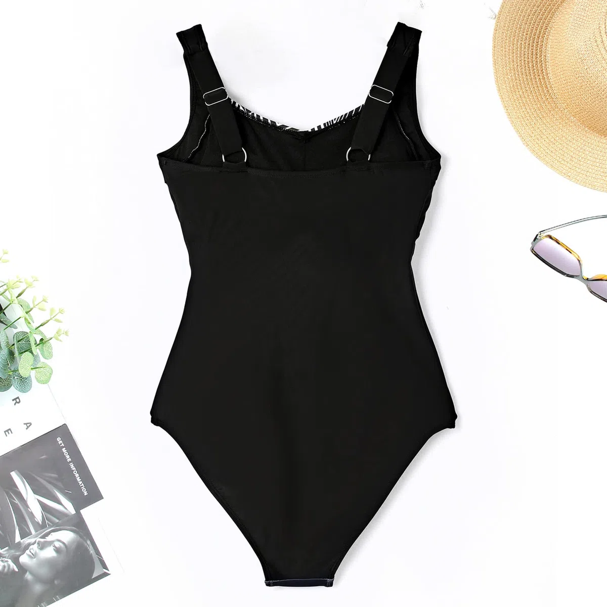 Costume Intero Donna V Scollo Backless Controllo della Pancia Vintage Costume da Bagno Un Pezzo Curvy Monokini Beachwear Mare Piscina e Spiaggia Sexy Costume Intero