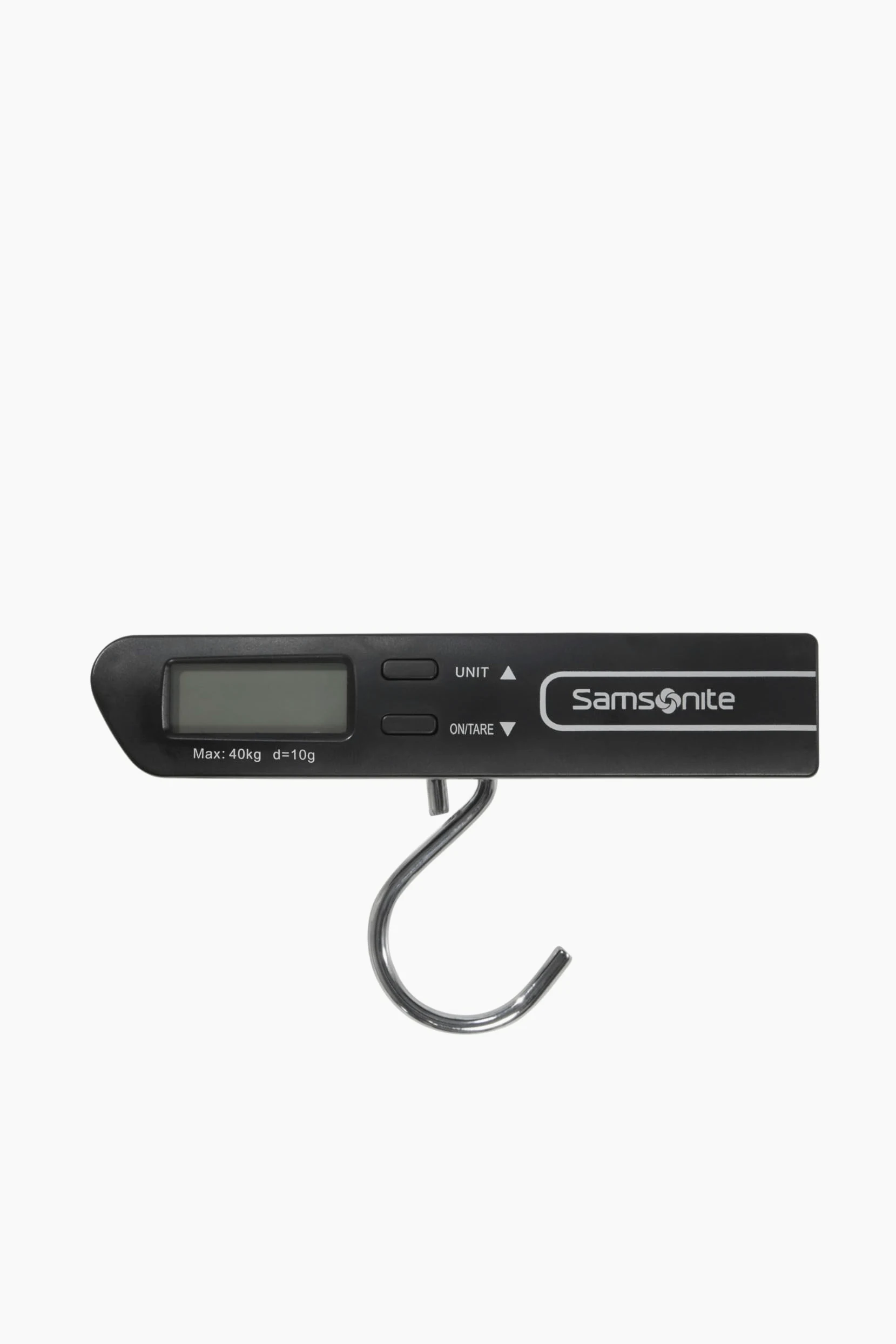 Samsonite TA Revolution – Bilancia digitale per bagagli con gancio, display LCD preciso, compatta e portatile, bilancia digitale per valigie e borse da viaggio, Nero