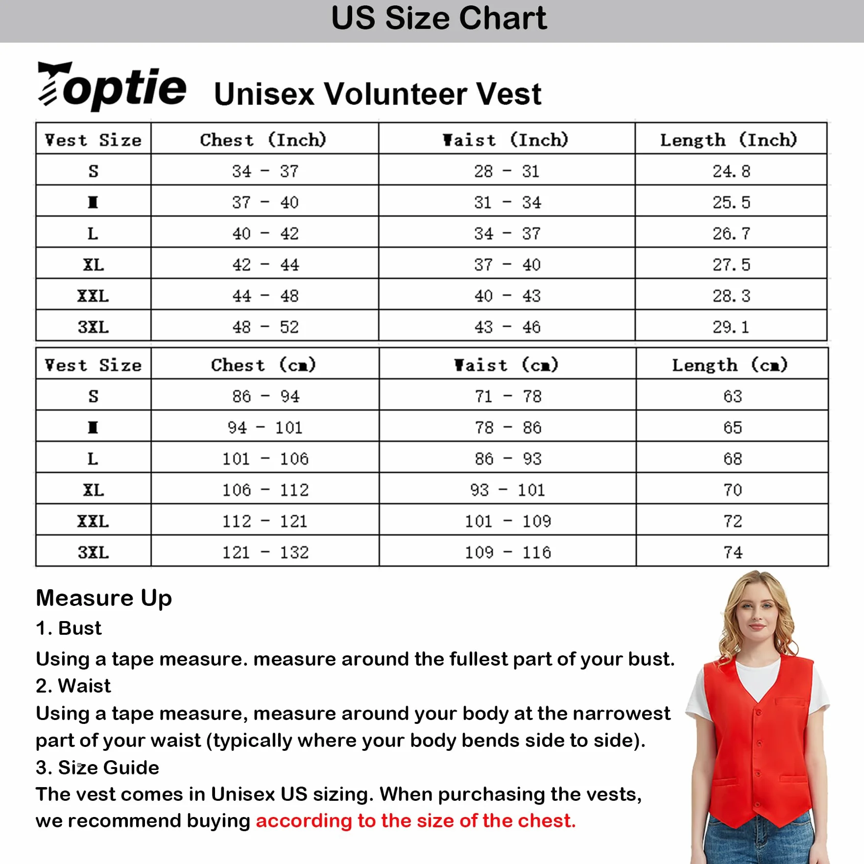 TOPTIE Gilet da Uomo, Gilet casual Unisex con Bottoni, Smanicato Gilet per commesso del supermercato e volontari