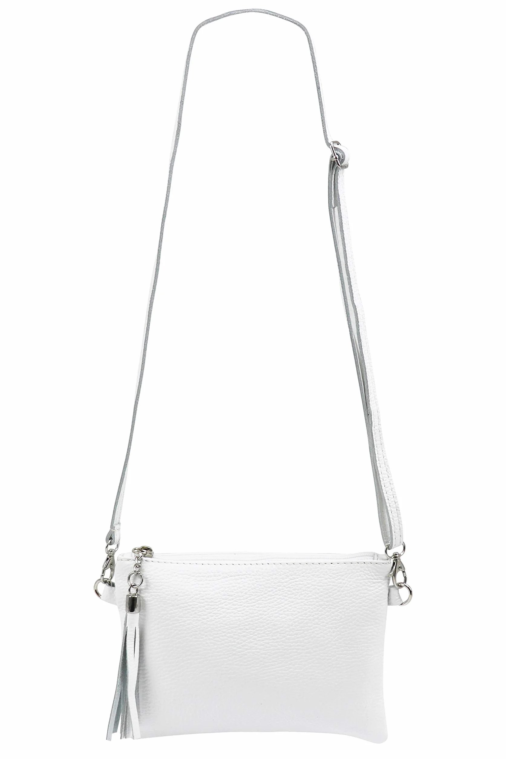 SH Leder, Anny G248 - Borsetta a tracolla in vera pelle, pochette, borsa da sera, 22 x 15 cm