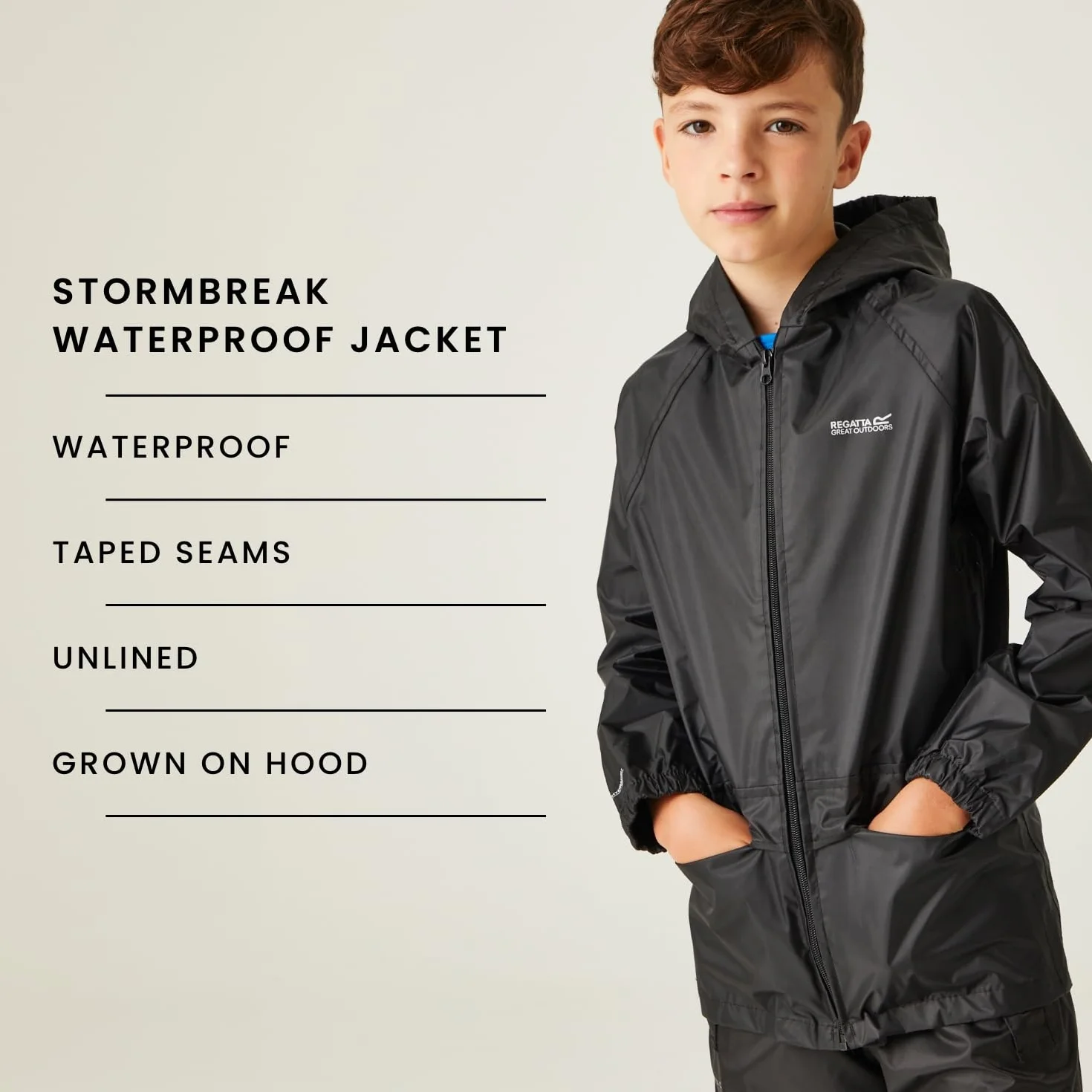Regatta Kids Stormbreak Waterproof Jacket Waterproof
