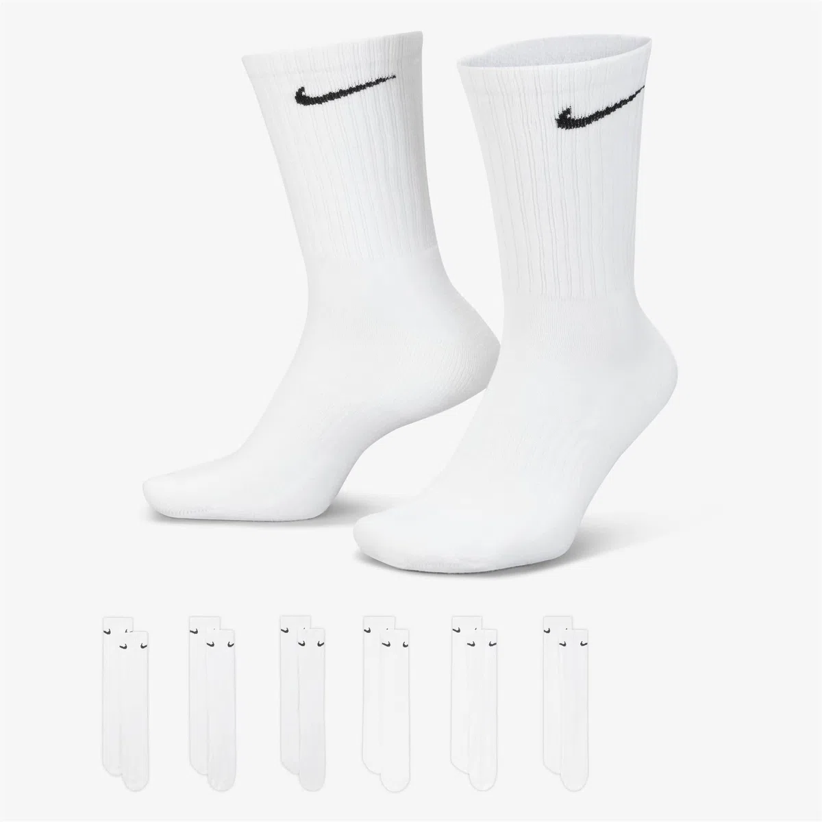 NIKE 6 paia di calzini Everyday Cushioned Crew SX7664-100/L
