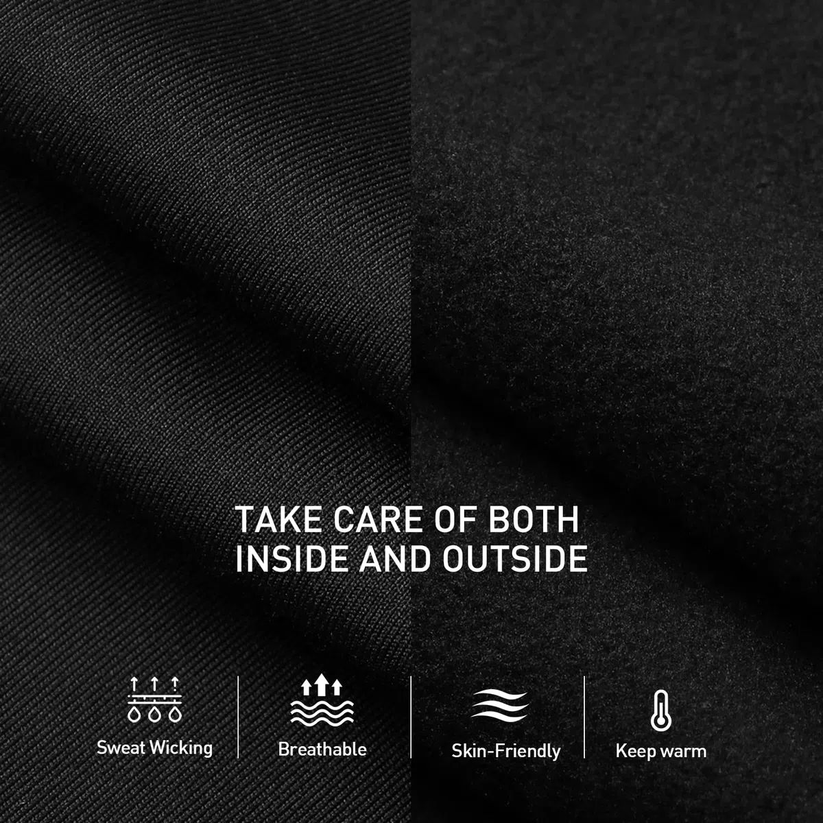 Arcweg Set Intima Termica Uomo Fodera in Pile Traspirante Calzamaglia Abigliamento Biancheria Intima Termica Elastica Maglia Calda Manica Lunga Tuta Inverno Pantalone Calcio Sci Running