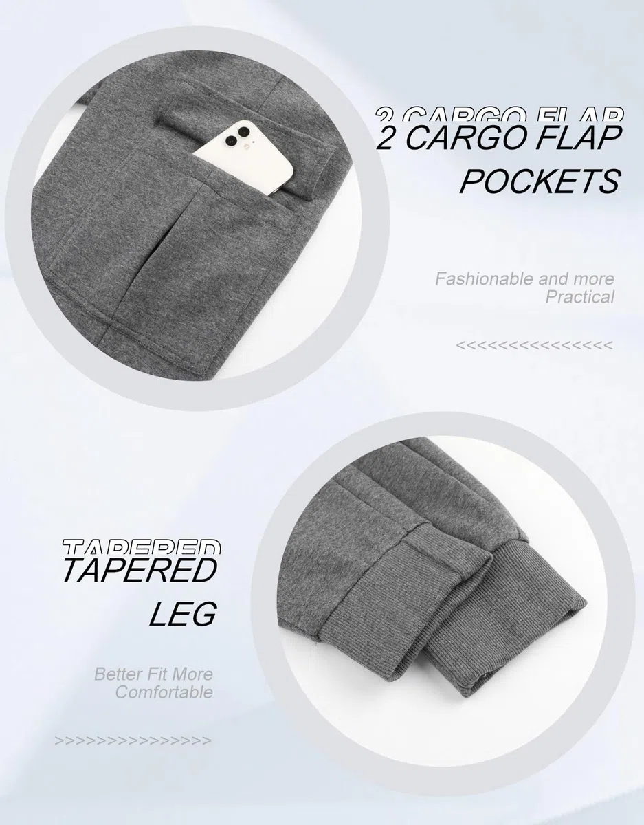 Suwangi Pantaloni Tuta da Jogging Uomo Pantaloni Cargo Joggers Palestra Sportivi Allenamento Cotone Slim Fit Comodi Elastico in Vita con Tasche Multiple