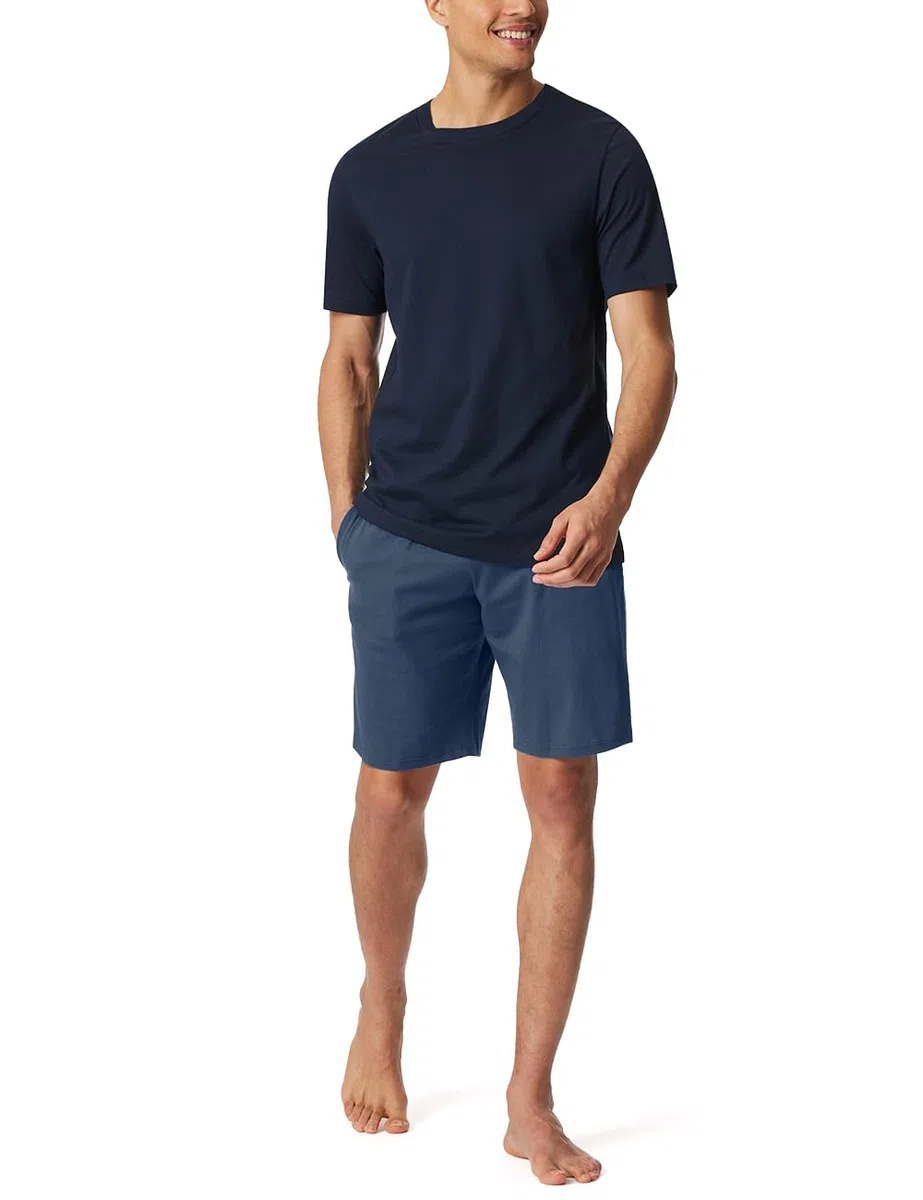 Schiesser Schiesser Herren Schlafshirt Langarm Rundhals - Mix + Relax - Organic Cotton Parte Superiore del Pigiama Uomo (Pacco da 1)