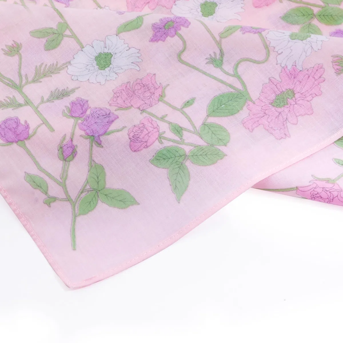 HOULIFE Fazzoletto tessuto – fazzoletti in tessuto da donna, grandi fazzoletti in puro cotone pettinato, motivo floreale, morbido, per matrimonio, uso quotidiano, set di 6/12 pezzi, 45 x 45 cm, fiore