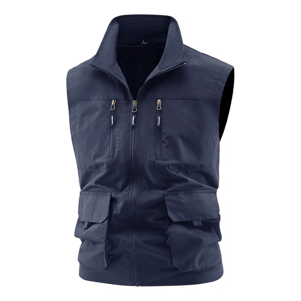 Generico Gilet Uomo Estivo Casual Viaggio Escursionismo All'aperto Utilità Giubbotto Leggero Taglie Forti Senza Maniche Giacca con Zip e Multi-Tasca