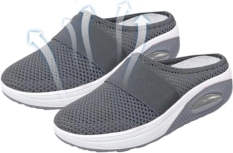Scarpe da Passeggio Slip-on con Cuscino d'Aria da Donna,Ortopediche Scarpe Traspiranti e Casual con Cuscino d'Aria,Scarpe da Donna per diabetici da Passeggio