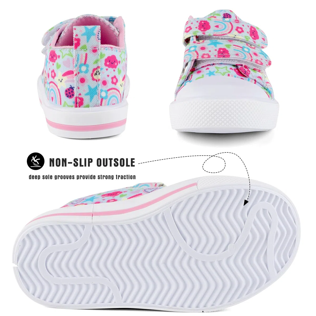 1-5 Anni Scarpine Bimba Primi Passi Scarpe da Tela Bambina Sneaker Casual Scarpe