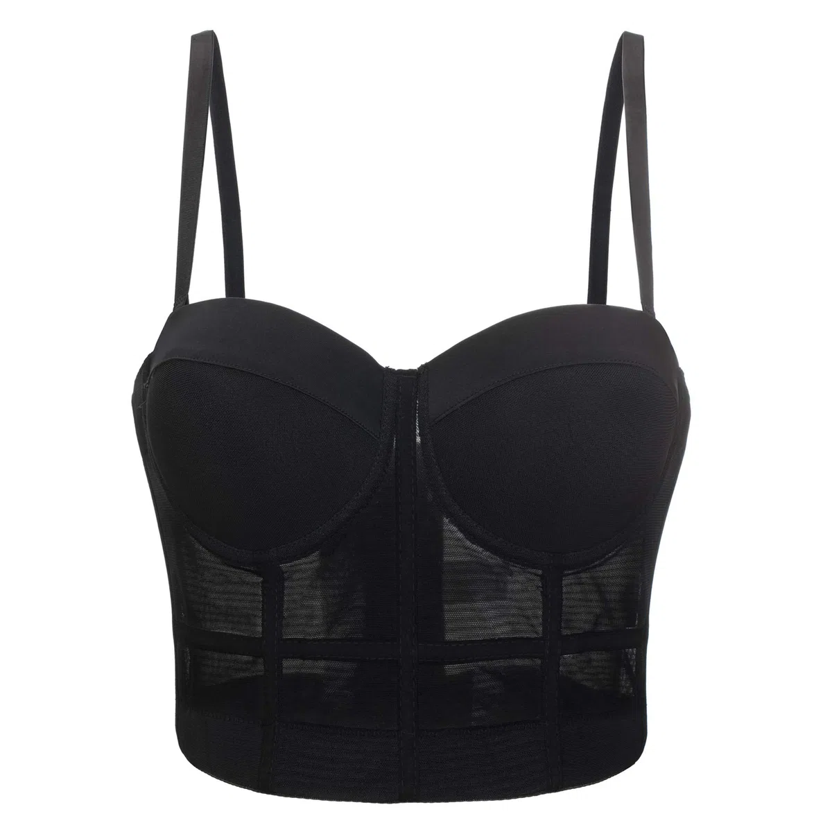 Corsetto da Donna con Reggiseno,Top Corto con Bustino di Strass