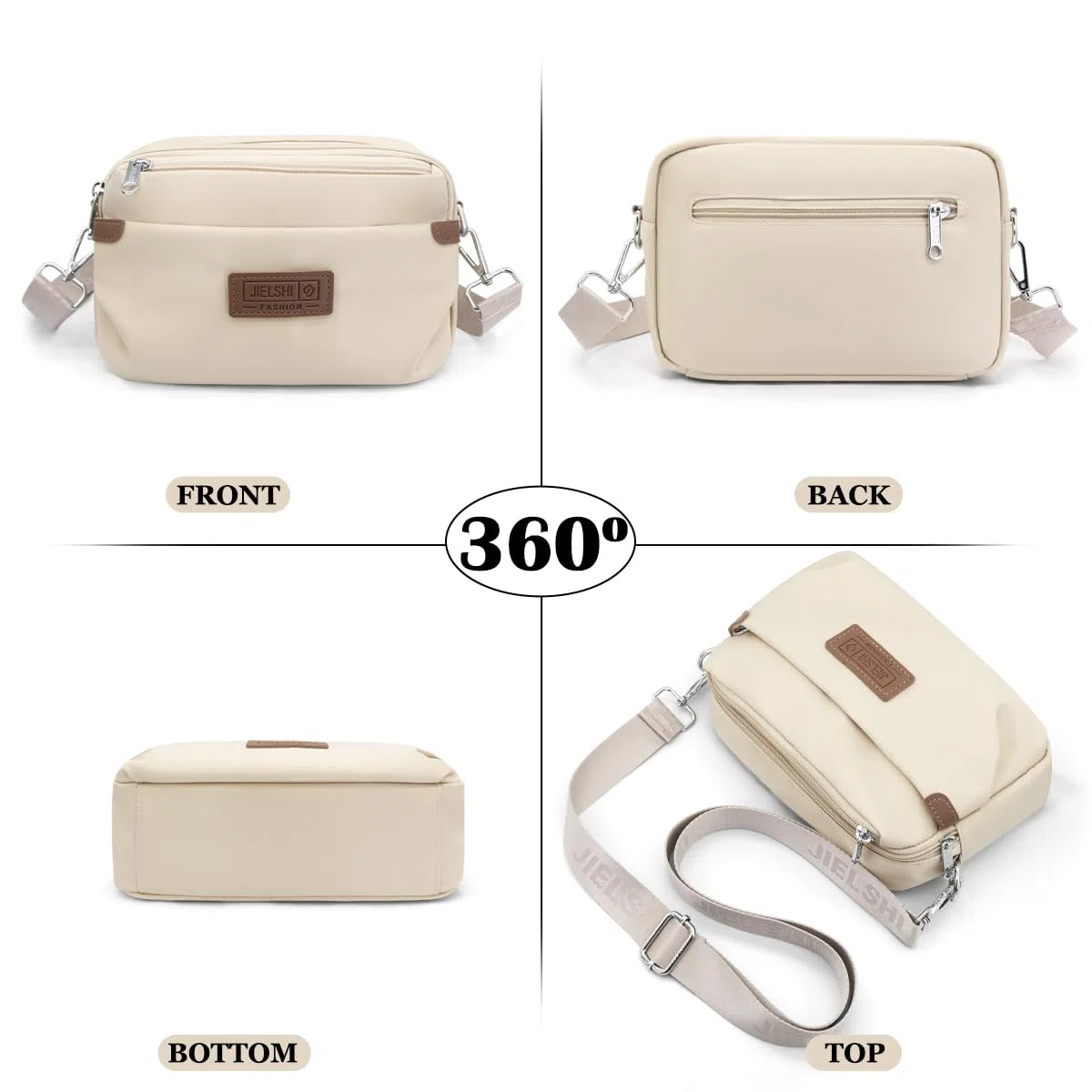 REETEE Borsa Tracolla Donna Nylon Impermeabile Crossbody Bag Donna Piccola Borsa a Tracolla Spalla Donna con Tracolla Regolabile Borsetta Moda Borse Spalla per Shopping Lavoro Viaggio