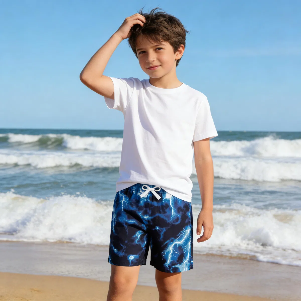 Fanient Pantaloncini da Bagno Divertenti Stampati 3D per Ragazzi Costumi da Bagno da Spiaggia a Rapida Asciugatura Sport da Corsa Pantaloncini da Surf