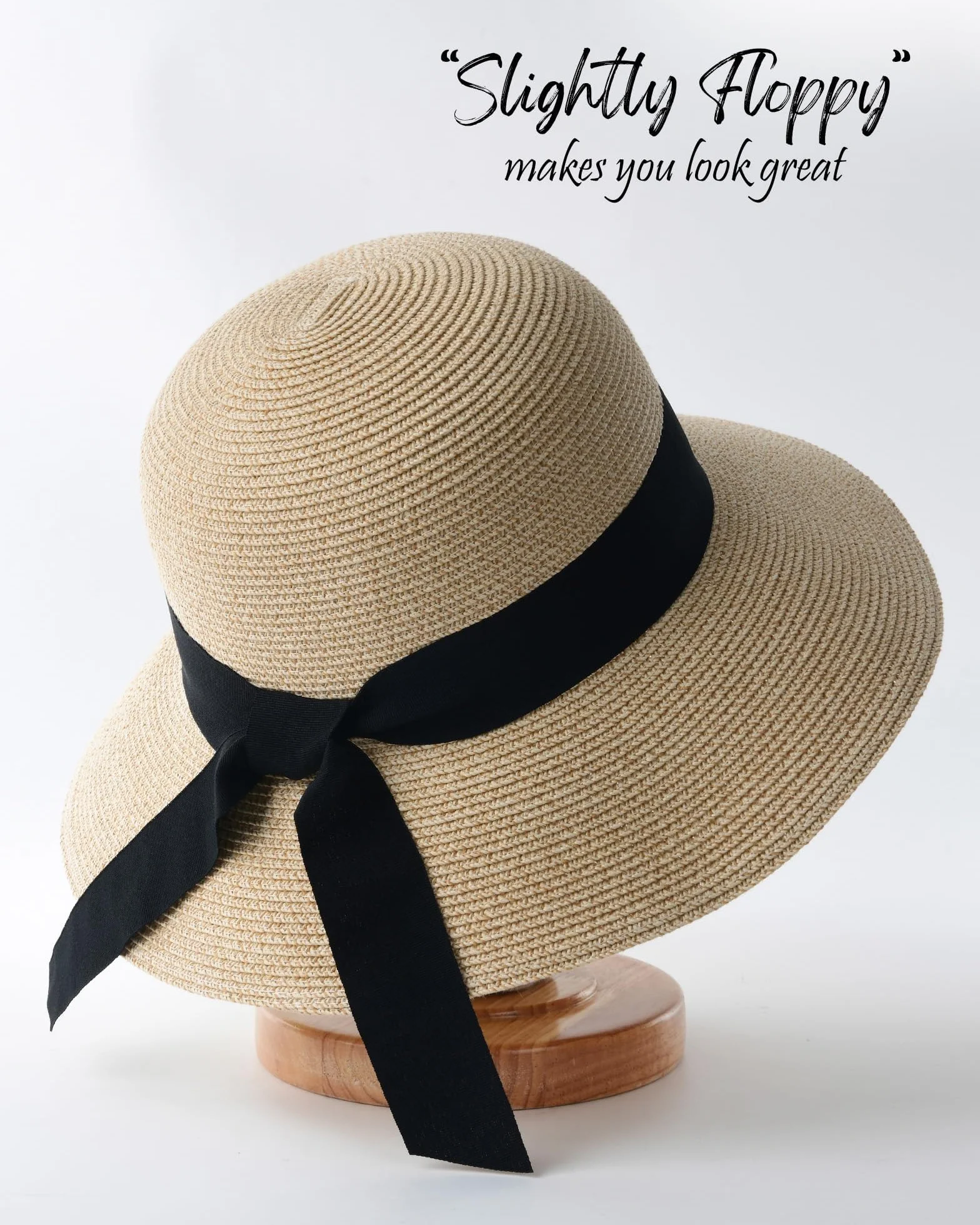 FURTALK Cappelli da Sole da Donna UPF 50+ Cappello da Spiaggia in Paglia a Tesa Larga