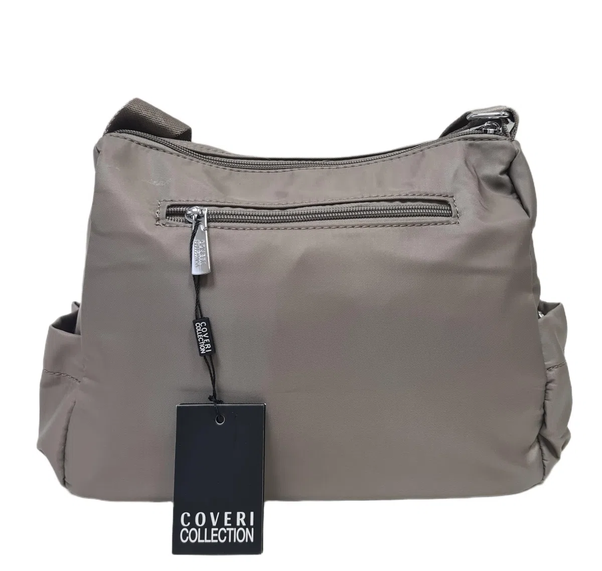 COVERI COLLECTION Borsa a Tracolla in Nylon Impermeabile, Multitasche, Dimensioni 28x23x12 cm, con Cerniere Metalliche, Tracolla Personalizzata Design Casual Art. 5056-20