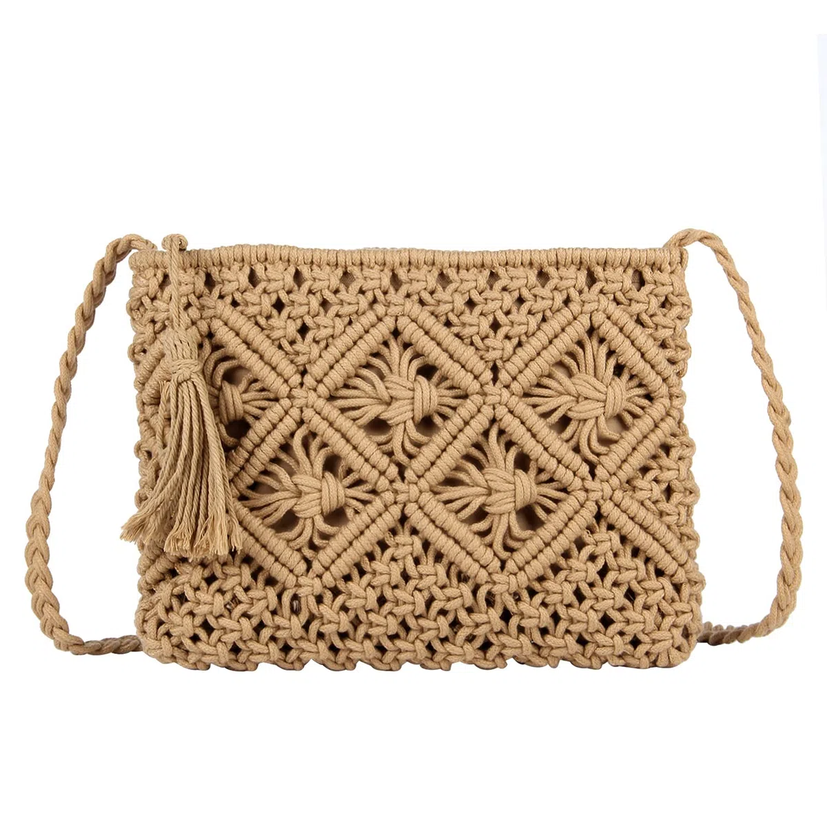 LHHMZ Borsa a tracolla da spiaggia in paglia fatta a mano da donna Borse a tracolla da spiaggia estiva