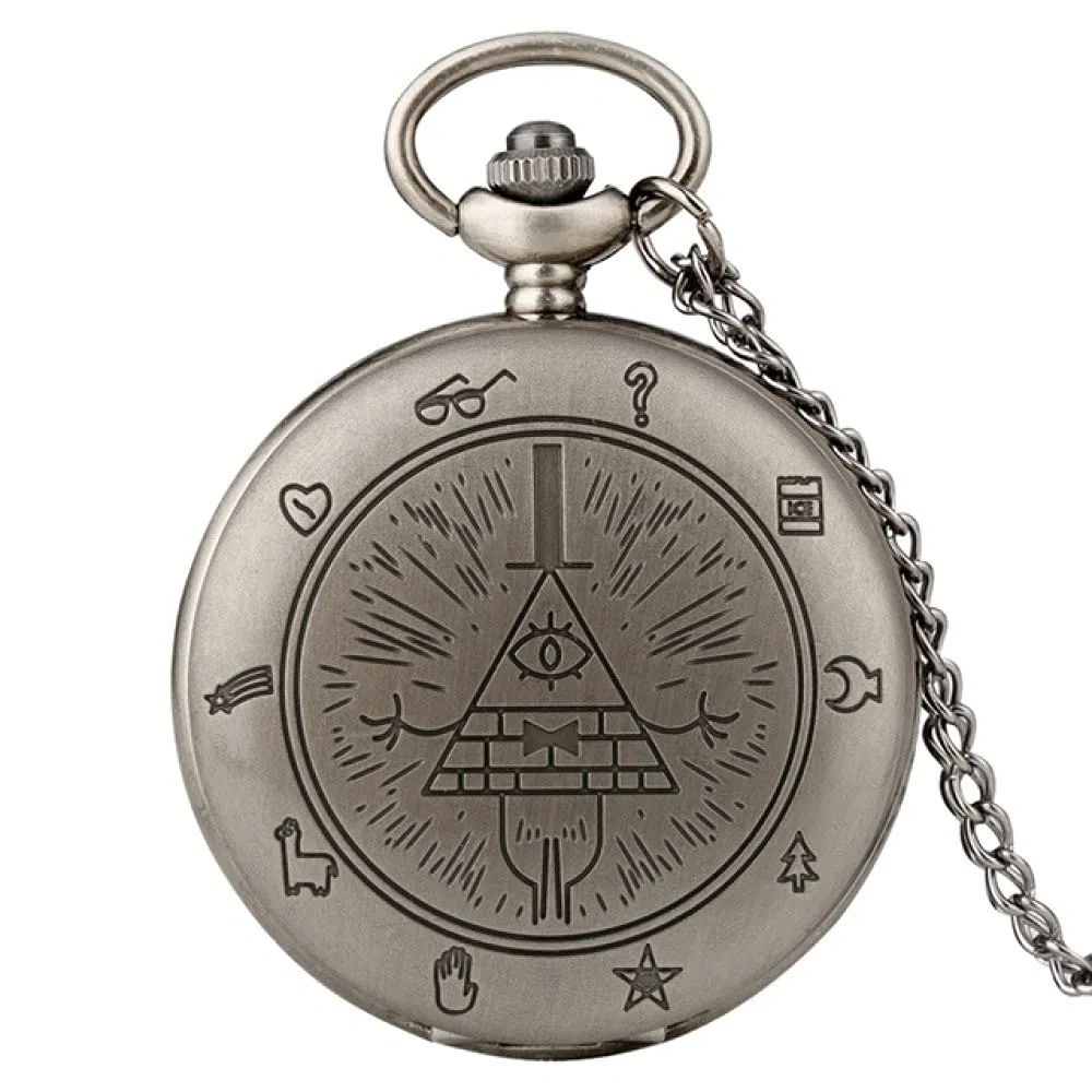 Orologio da Tasca al Quarzo Gravity Bill Cipher Fall Time Gem Collana Ciondolo Orologio Regali