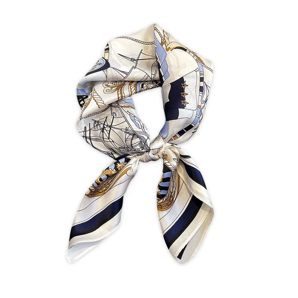 LumiSyne Sciarpe Di Seta Donna Foulard Quadrata 70×70cm Retro Stampato Motivo Geometriche Catena Lettere Leggera Raso Foulard Piccolo Fazzoletto Da Collo Fascia Per Capelli Bandane Copricapo