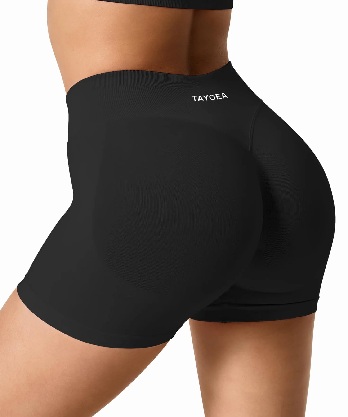 TAYOEA Pantaloncini da Ciclismo Sportivi da Donna Leggings Corti Scrunch Senza Cuciture da Palestra Opachi per Fitness Yoga Jogging