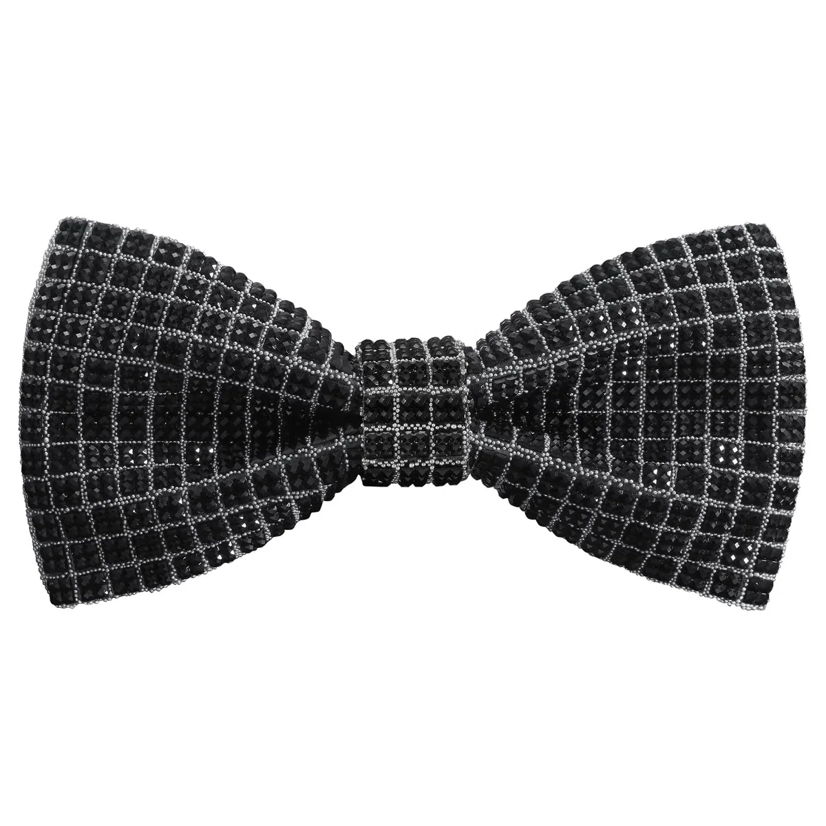 HOULIFE Papillon da uomo con strass pre-annodato papillon con paillettes papillon regolabile con cristallo per feste di nozze banchetti