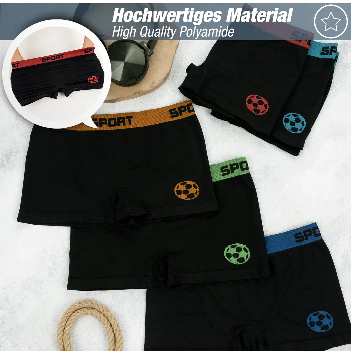 LOREZA ® 10 Boxer per Ragazzi Intimo Microfibra Mutande Senza Cuciture