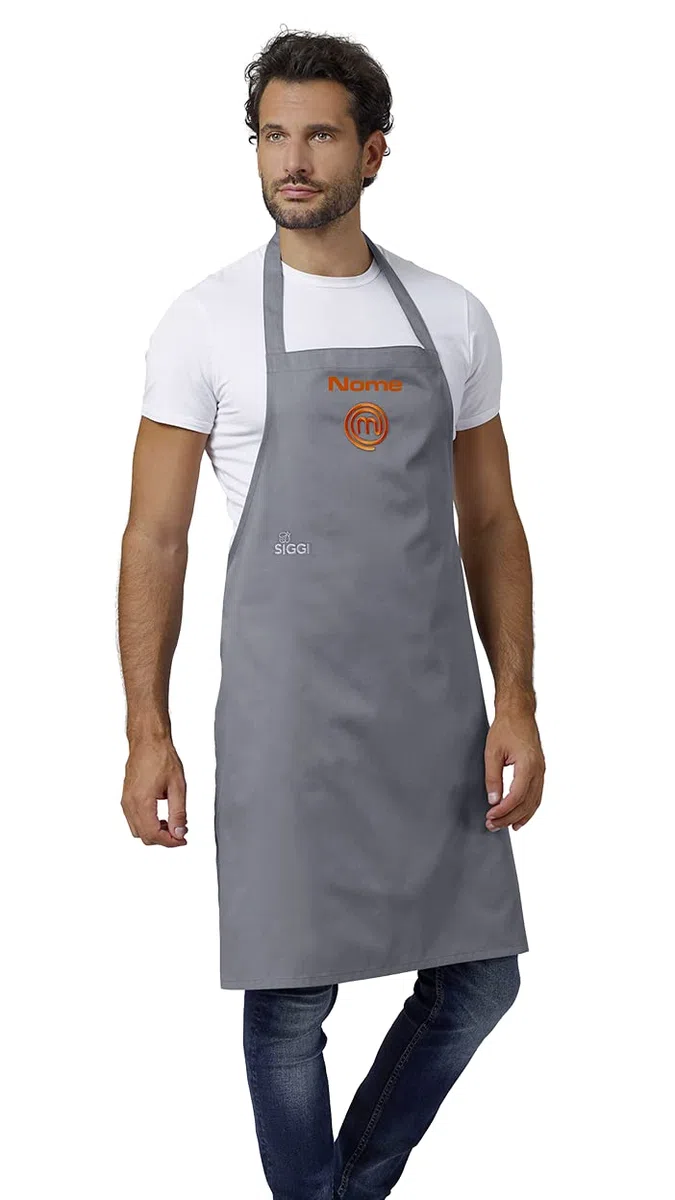 Siggi Grembiule Masterchef Italia Ufficiale – Personalizzato con Ricamo Nome – Unisex – Idea Regalo Cucina – Originale e Professionale