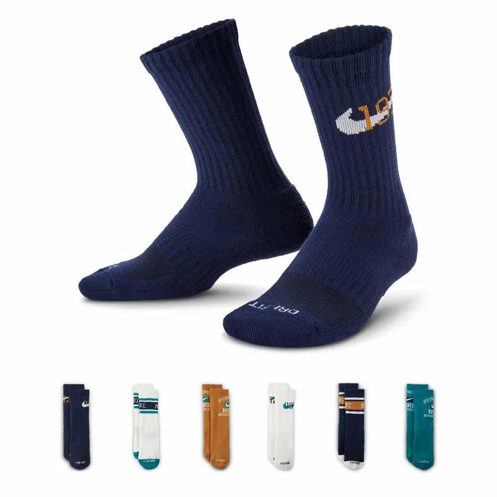 NIKE Calzini Bambino 6PK VARSITY CREW SOCK BN1116, Confezione da 6