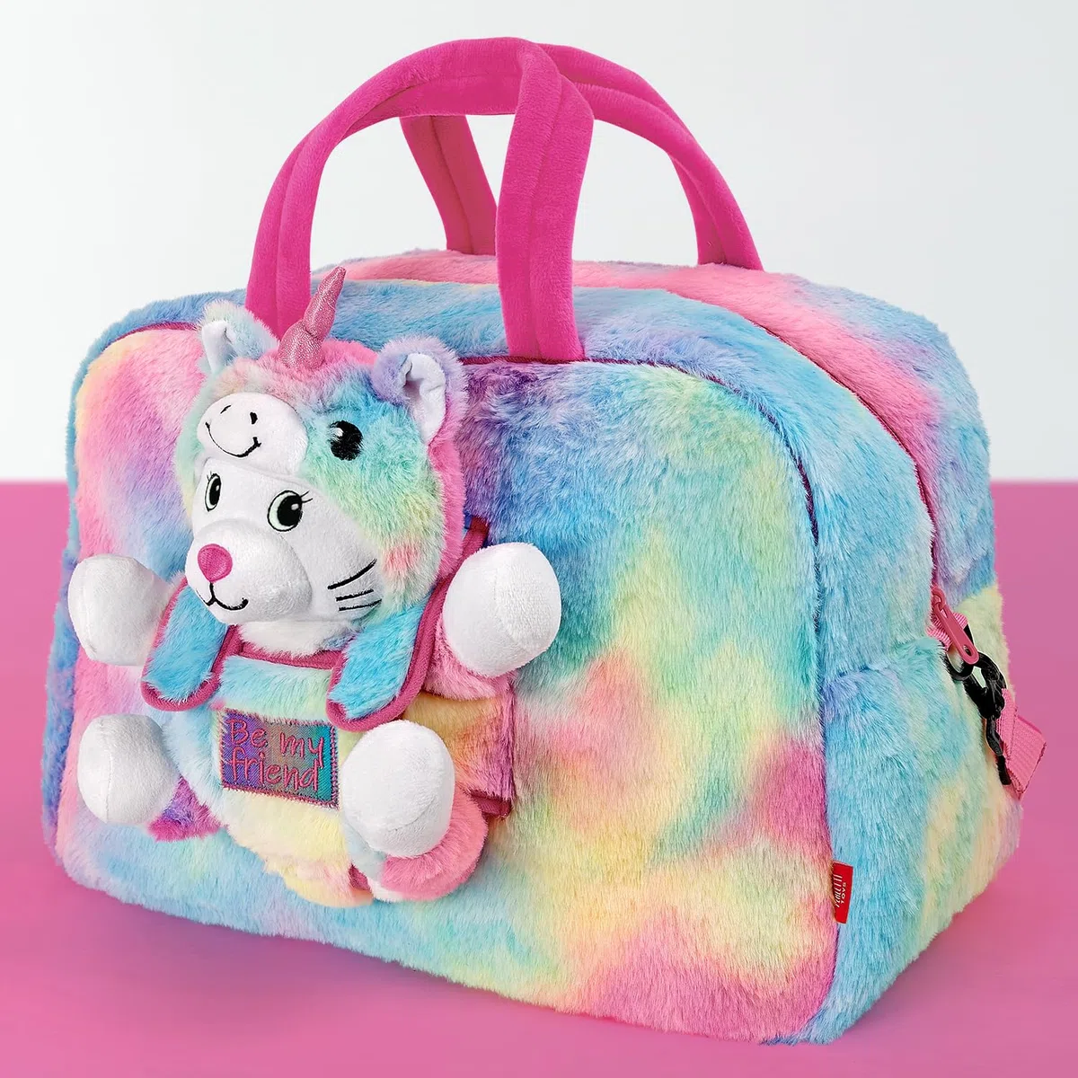 PERLETTI Accessori Bambina con Peluche Unicorno Kawaii - Zainetto Regalo Bambina Bambino 3 4 5 6 Anni - Zaino Borsa Morbido Bimbo Bimba Scuola Materna Leggero Peluche Estraibile