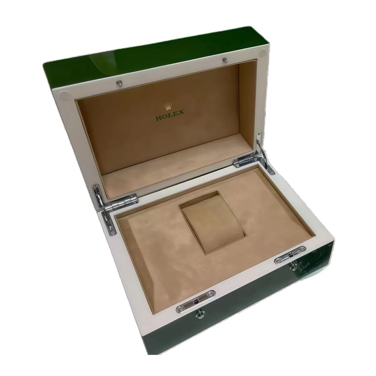 Verde Scatola Orologio Conservazione Custodia Vetrina Organizzatore Premium Velluto Interno Protezione Porta per Rolex