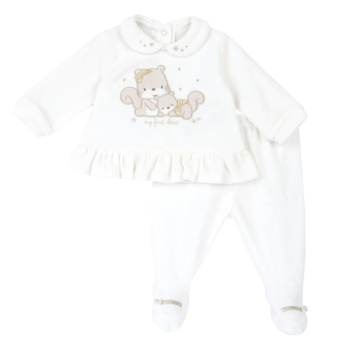 Chicco, Coprifasce e Ghettine, Completino Neonato/Neonata con Comoda Apertura, in Calda e Morbida Ciniglia Lavabile in Lavatrice, Abbigliamento Neonato/Neonata 0-24 Mesi, Idee Regalo