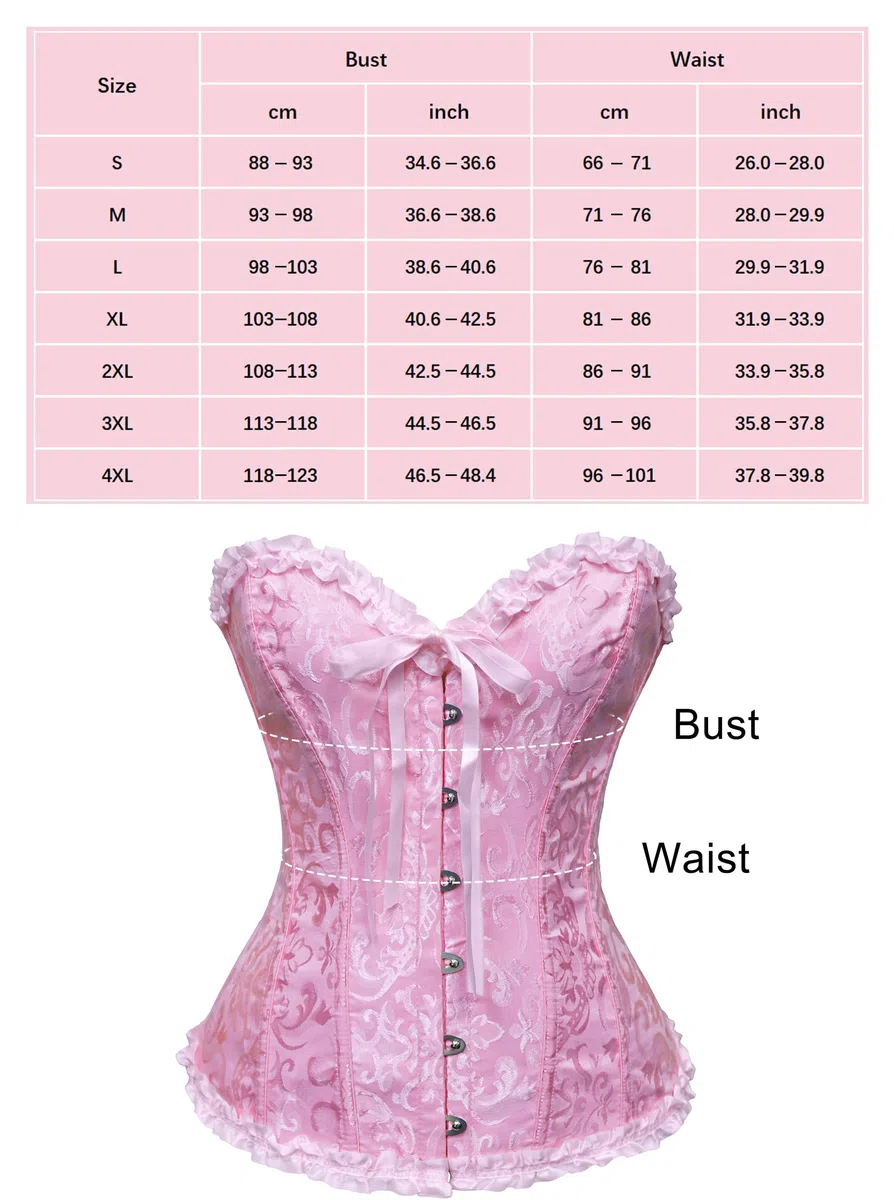 Wikoan Corsetto Donna Sexy Corsetti Bustino Elegante Corsetto da Donna Corsetti Stringivita Halloween S-4XL