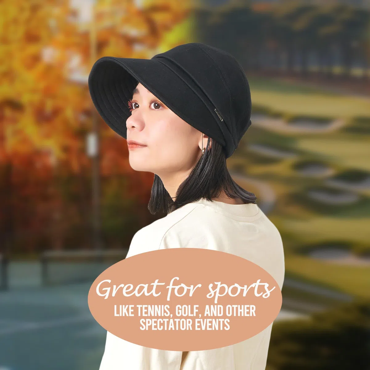 CHARM Cappello Cotone Donna con Visiera - Berretto Cappello da Sole Protezione UV Cappelli Visiera Estate Invernale